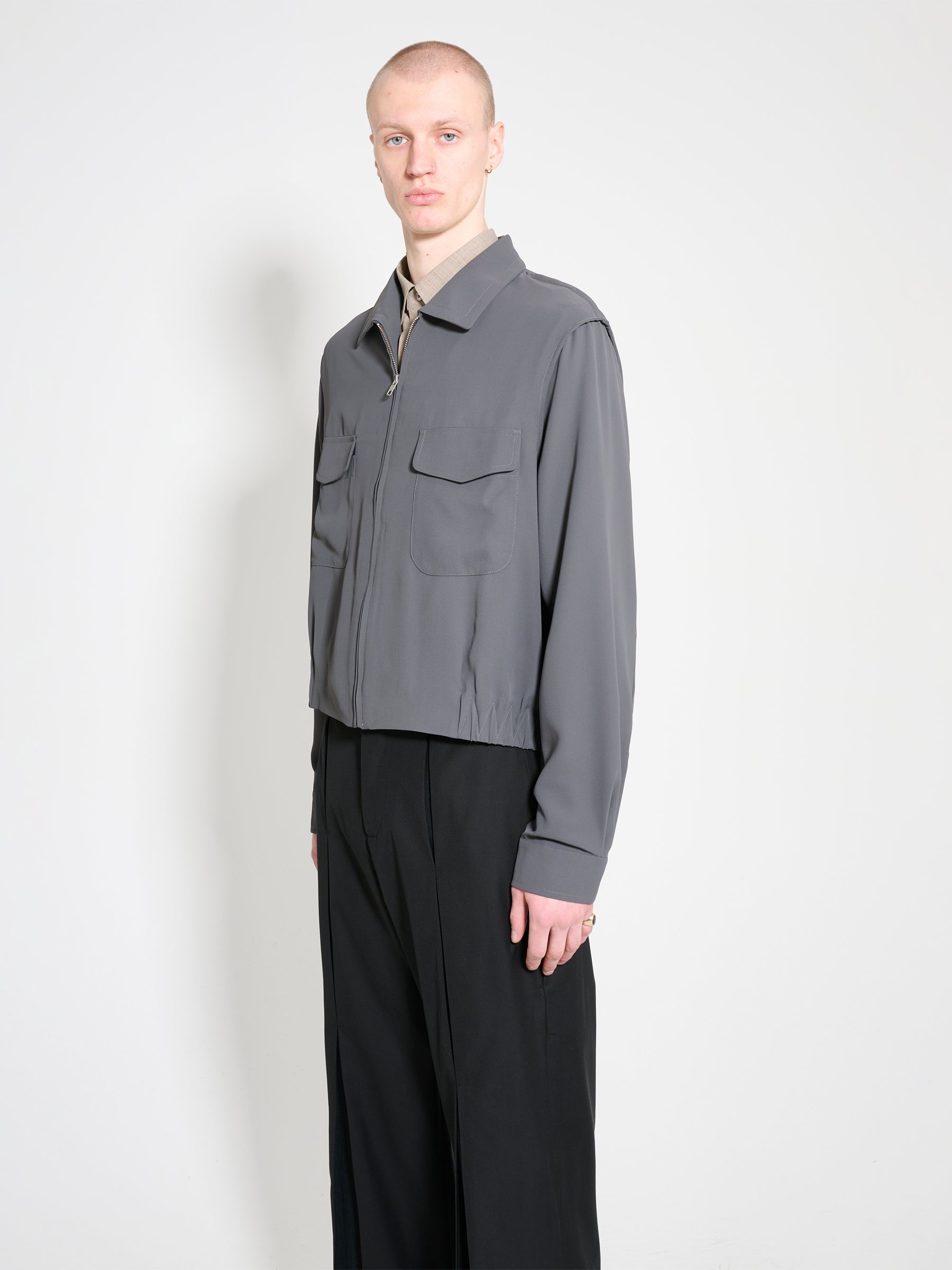 Random Identities Simmo Vintage Zip Up Blouson Grey