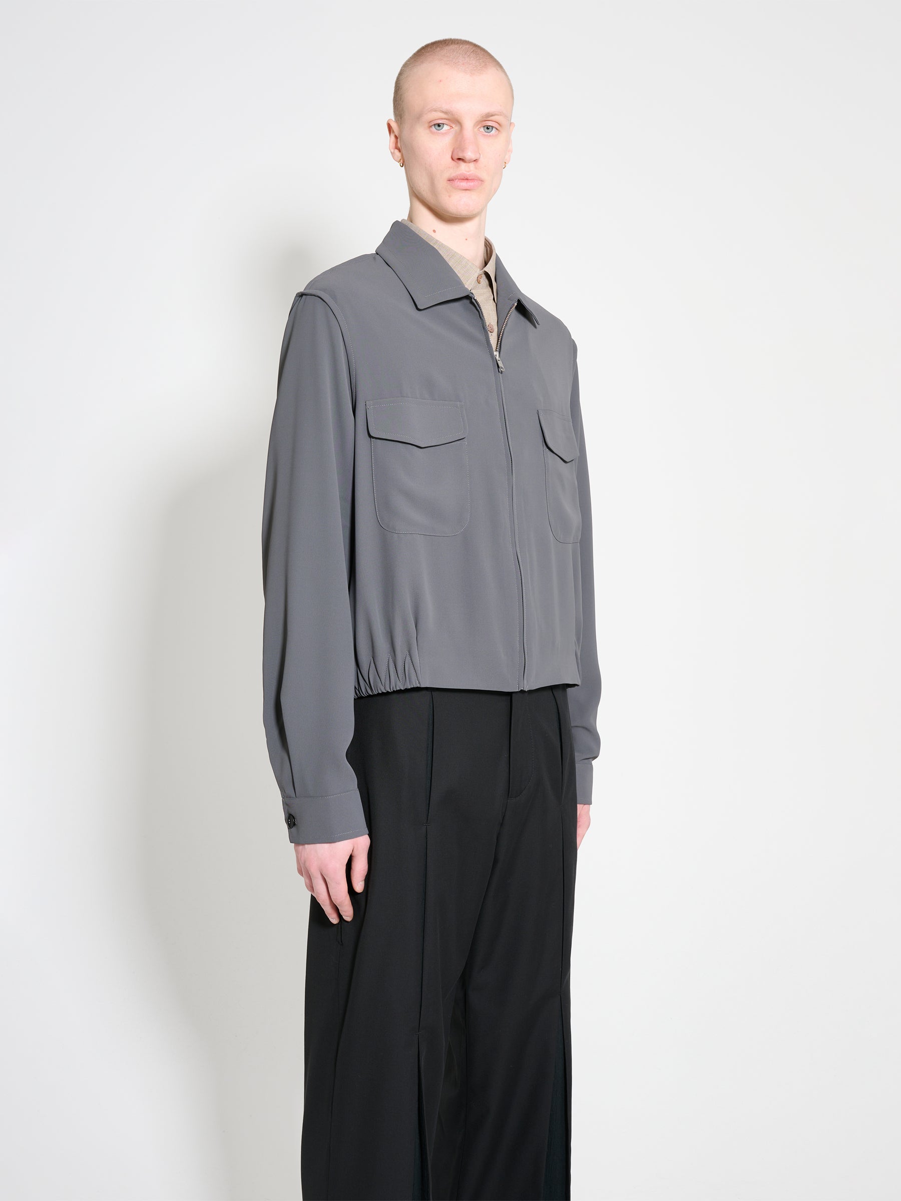 Random Identities Simmo Vintage Zip Up Blouson Grey