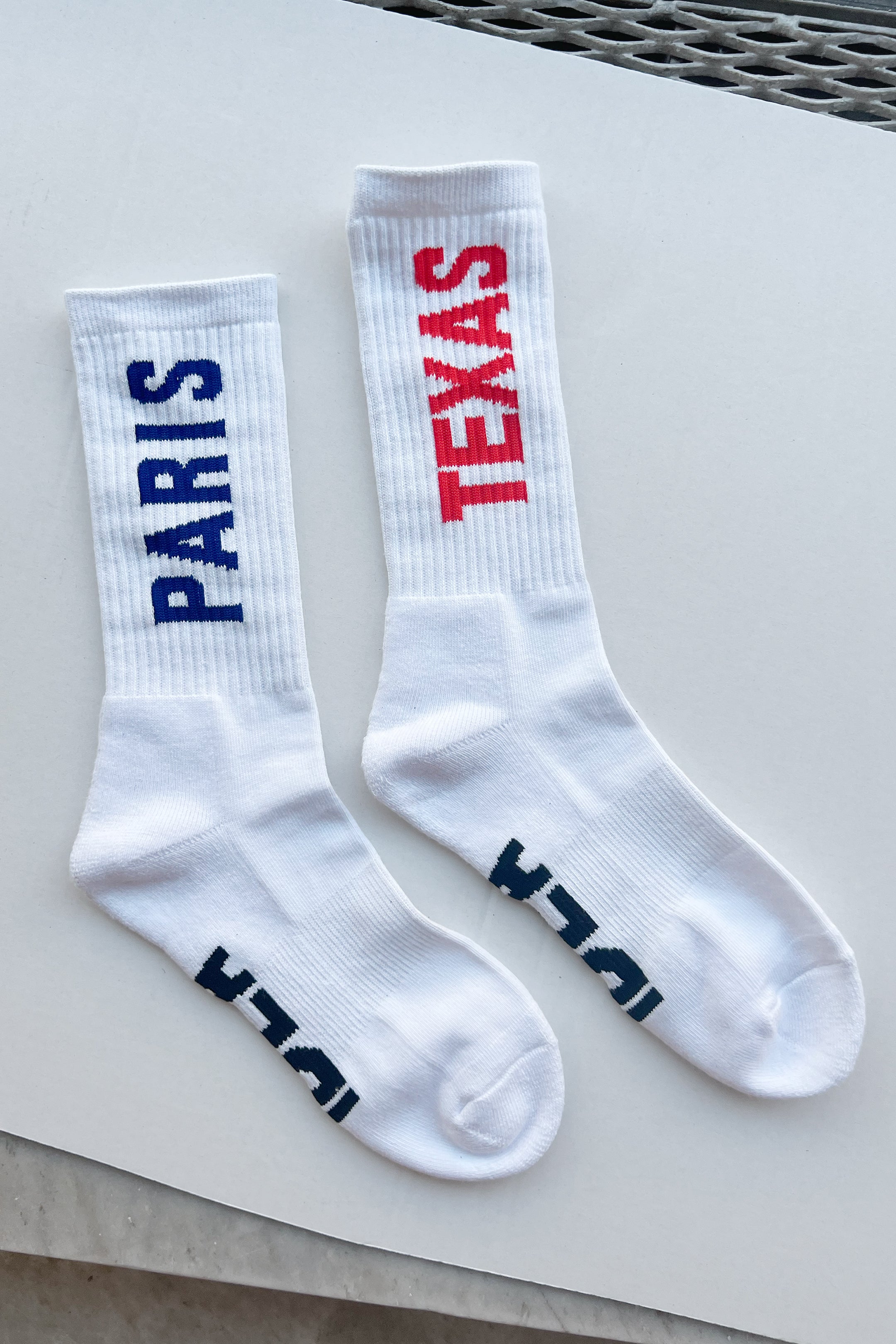 IDEA Wim Wenders Paris, Texas License Plate Socks White