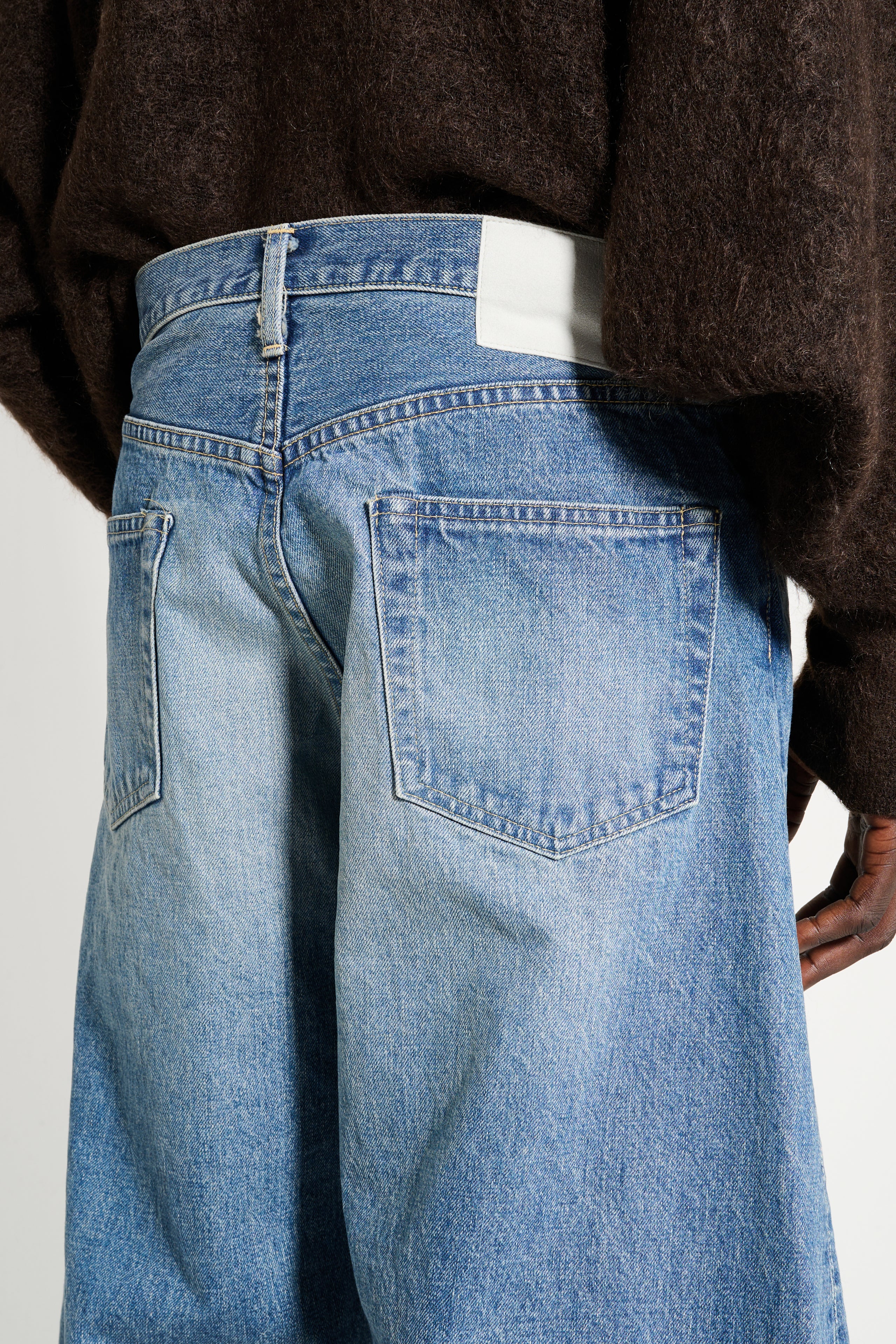 ssstein Deformation Wide Vintage Denim Jeans Indigo