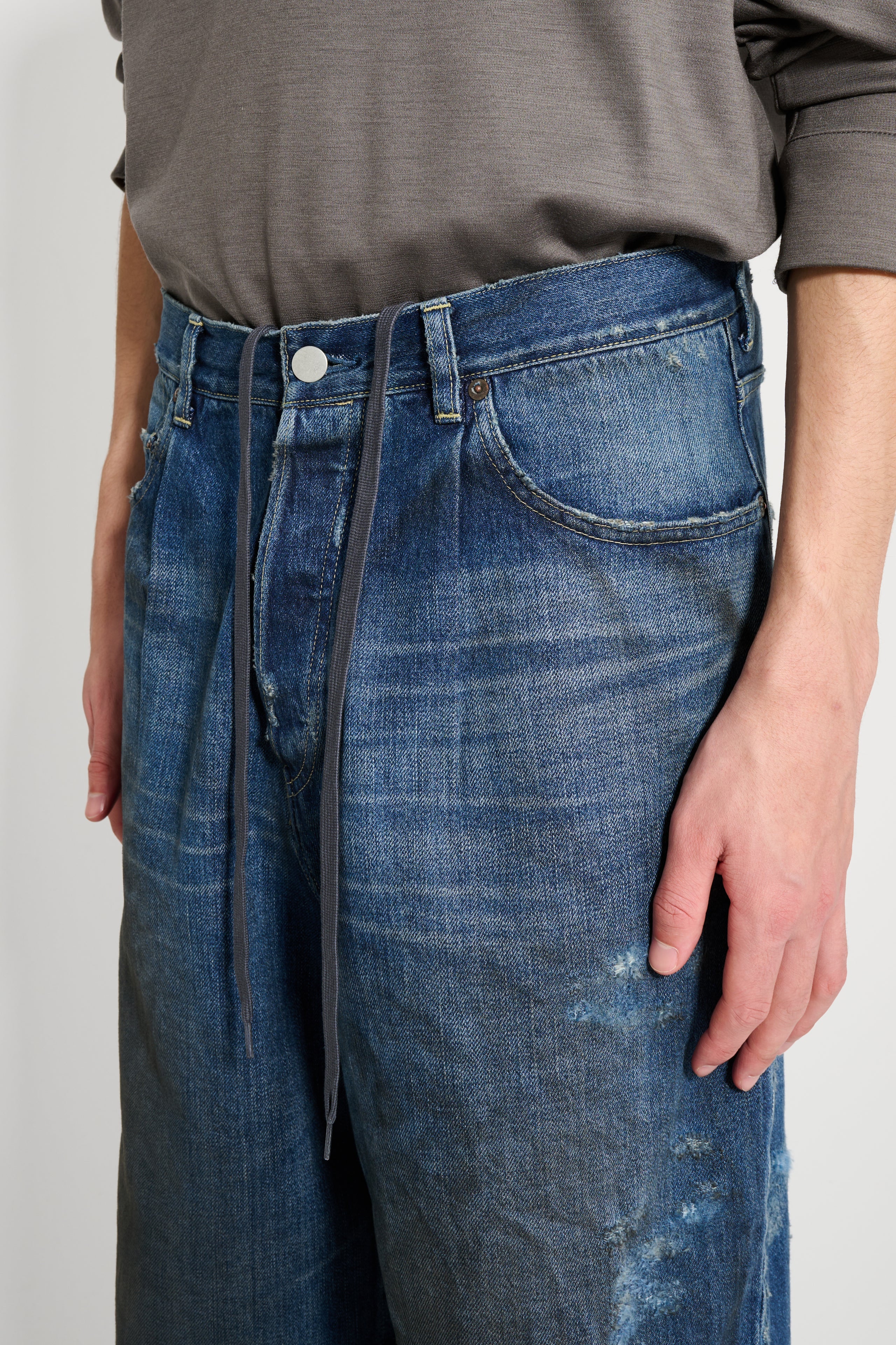 ssstein Baggy Denim Jeans Indigo