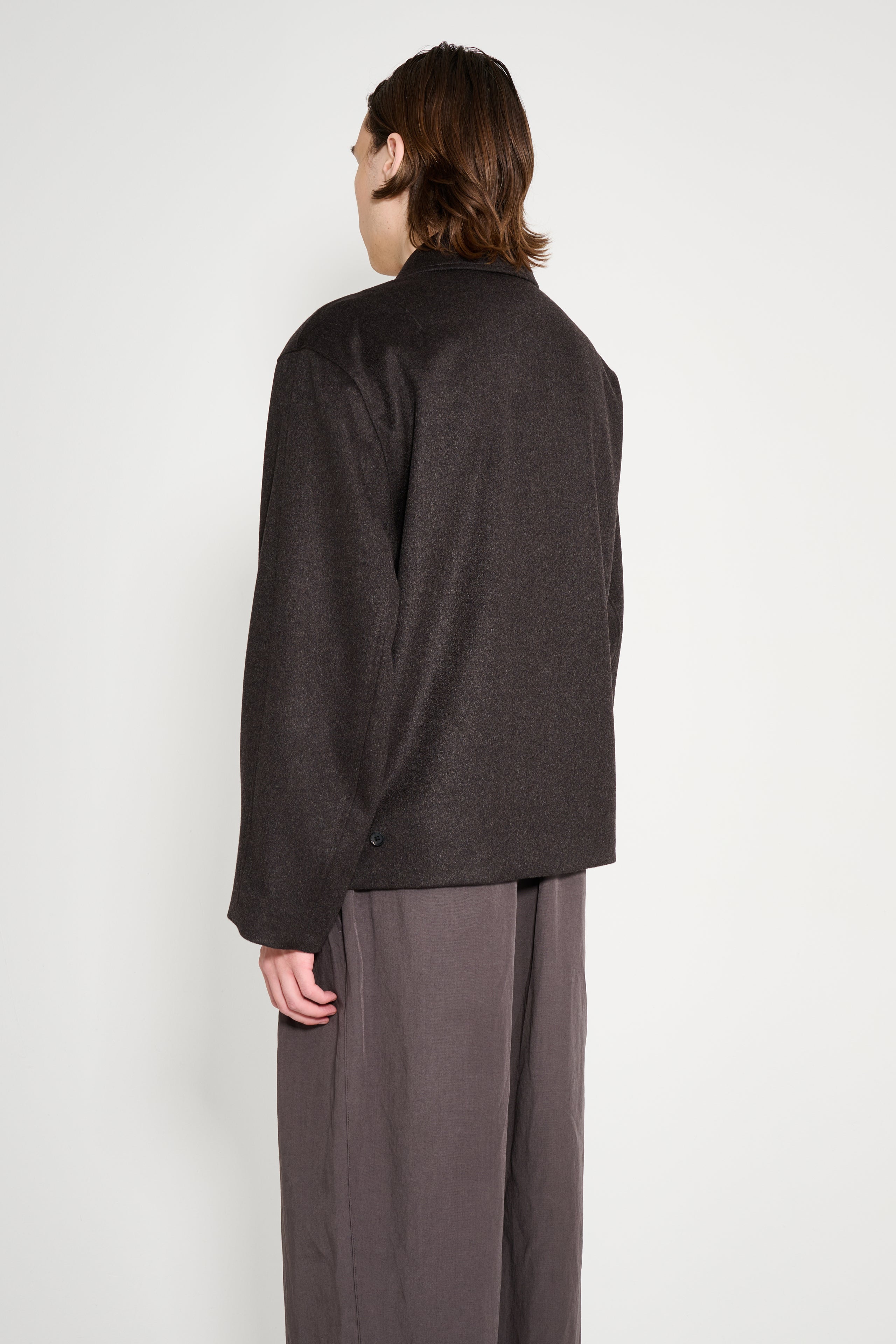 ssstein Pure Cashmere Zip Short Jacket Dark Brown