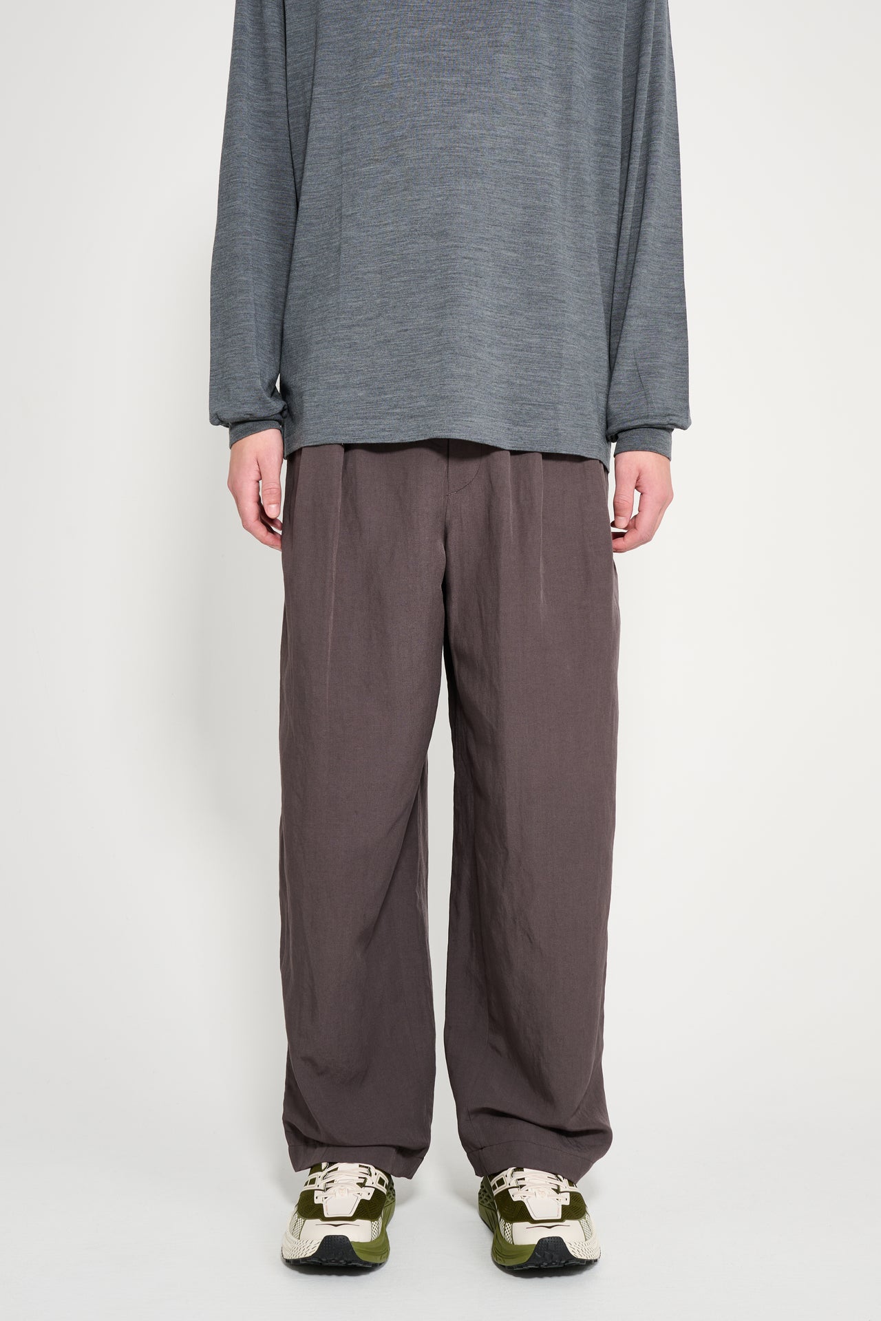 ssstein Rayon / Linen Wide Easy Trouser Charcoal