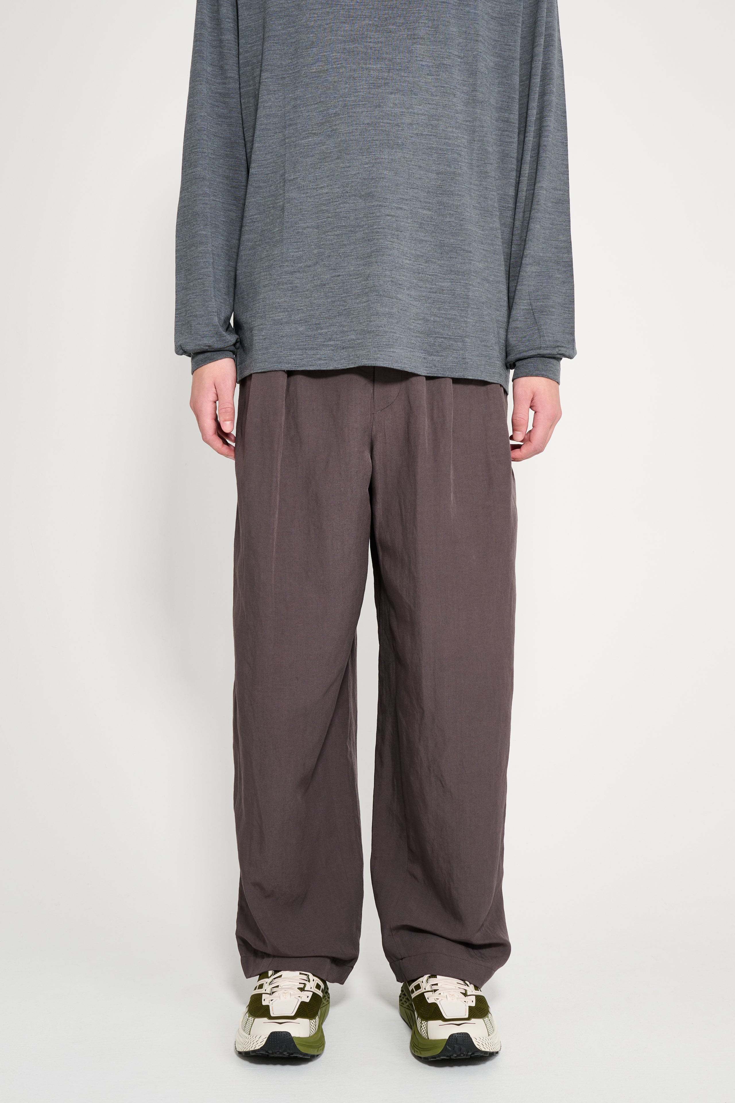ssstein Rayon / Linen Wide Easy Trouser Charcoal