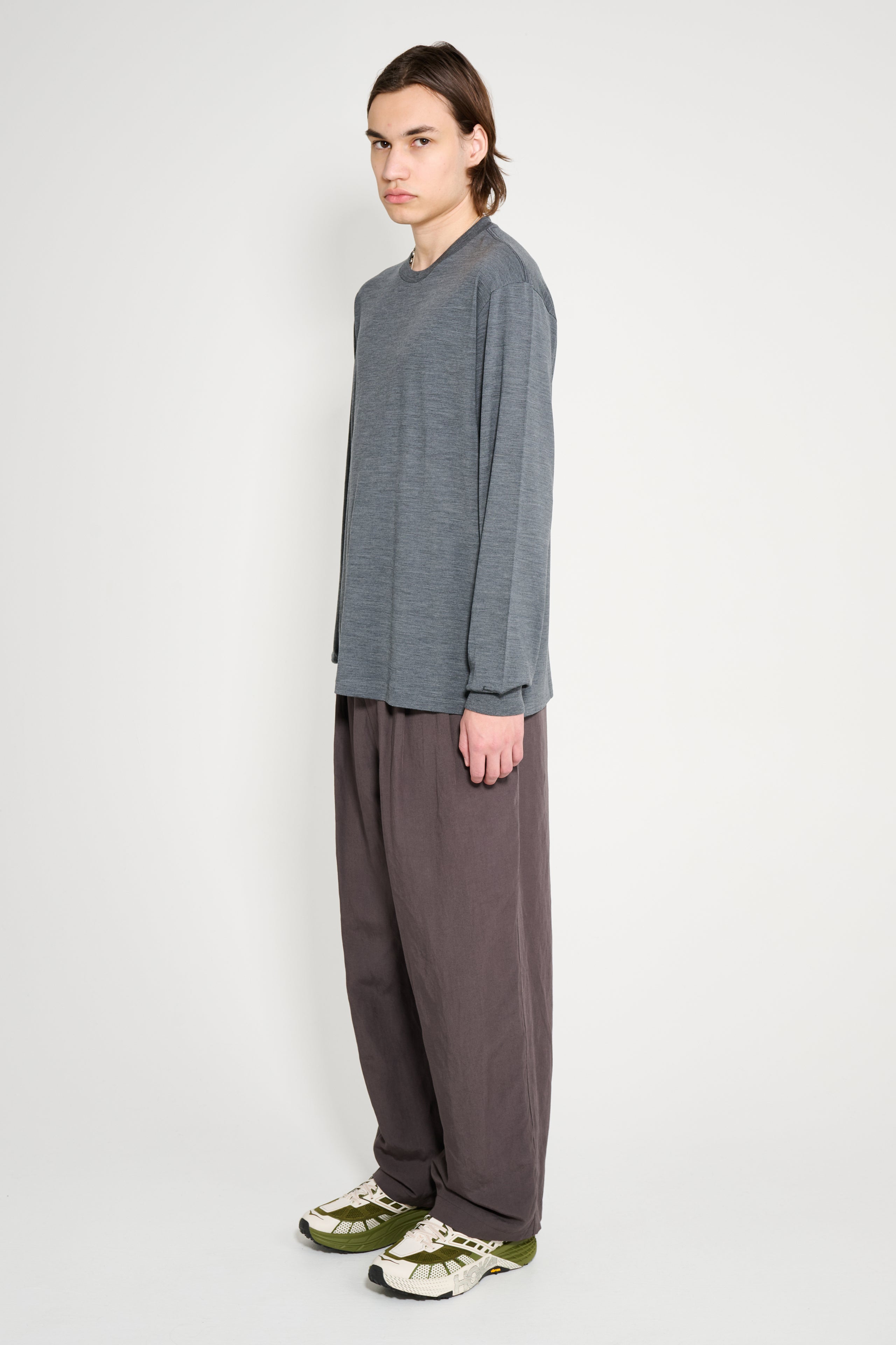 ssstein Rayon / Linen Wide Easy Trouser Charcoal