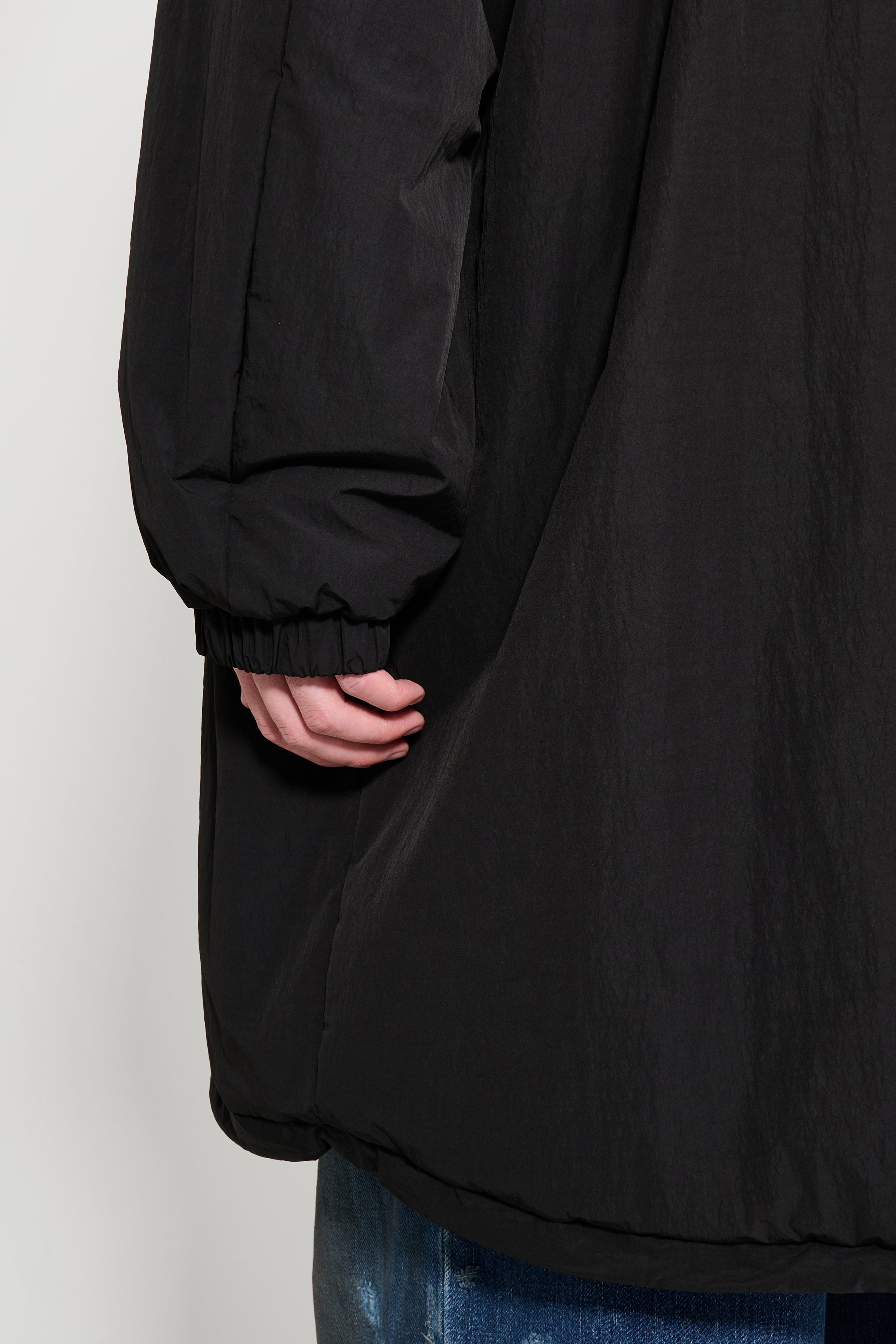 ssstein Oversized Padded Hoody Coat Black