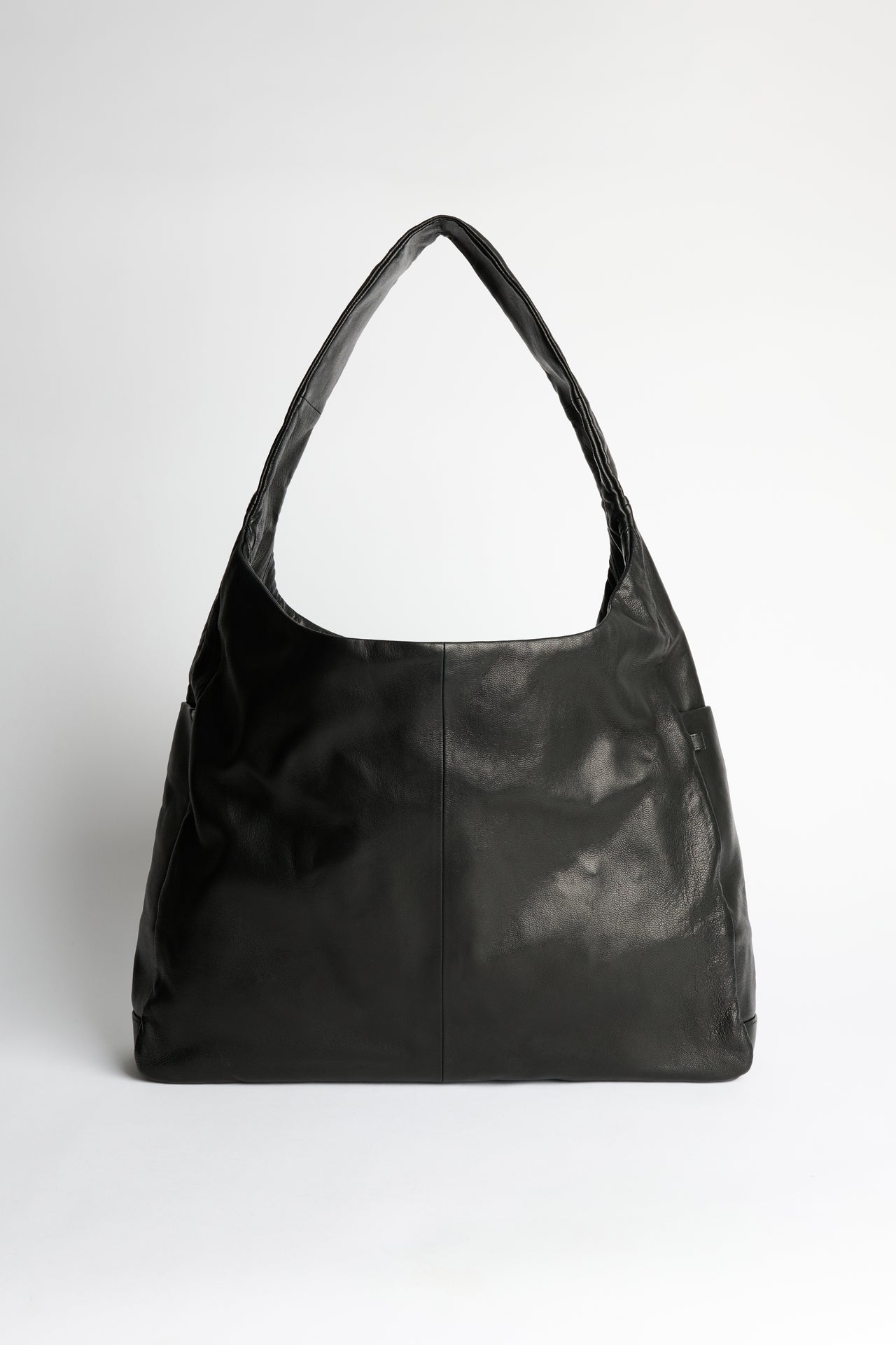 ssstein Leather Shoulder Bag Black