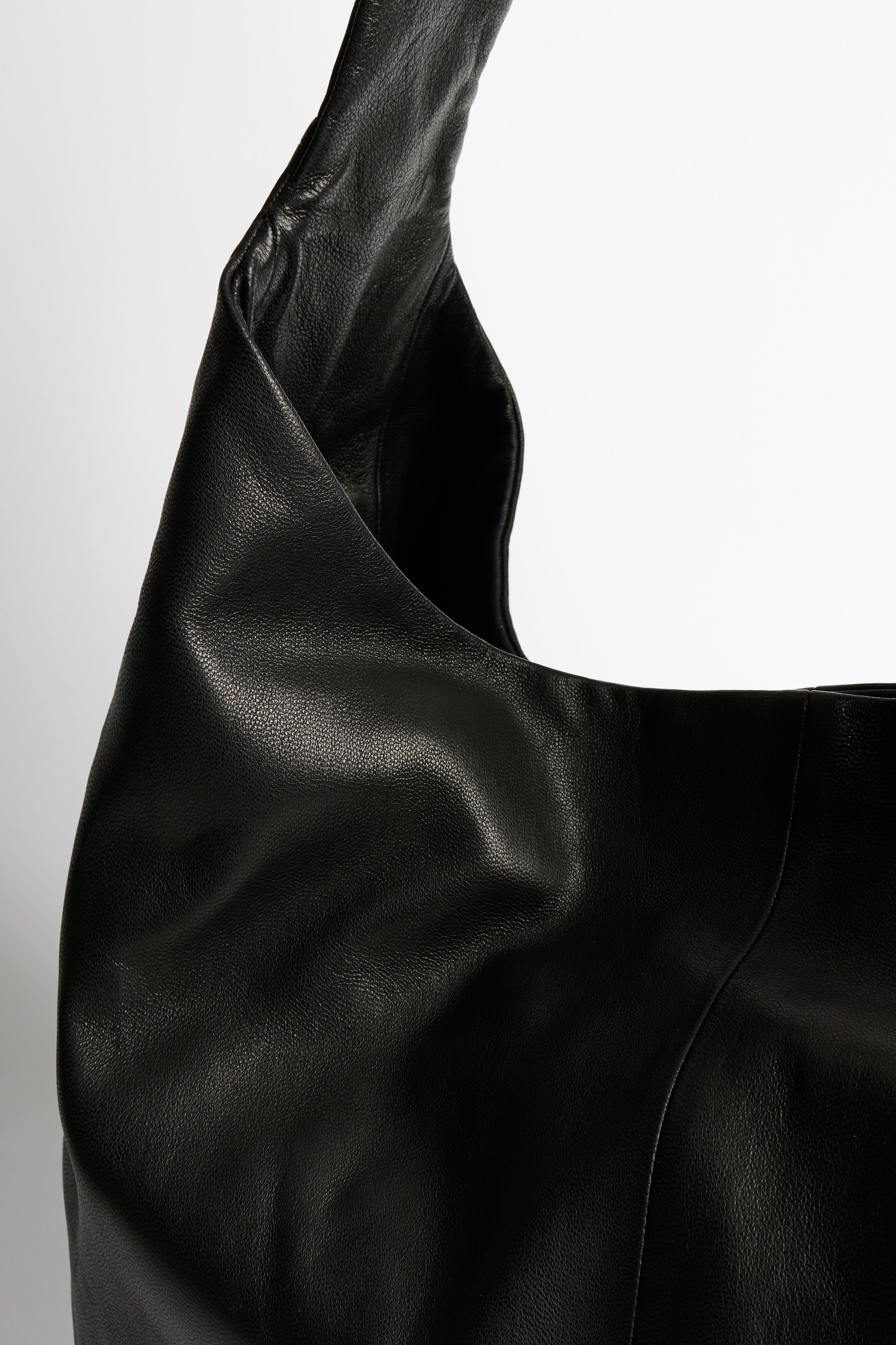 ssstein Leather Shoulder Bag Black