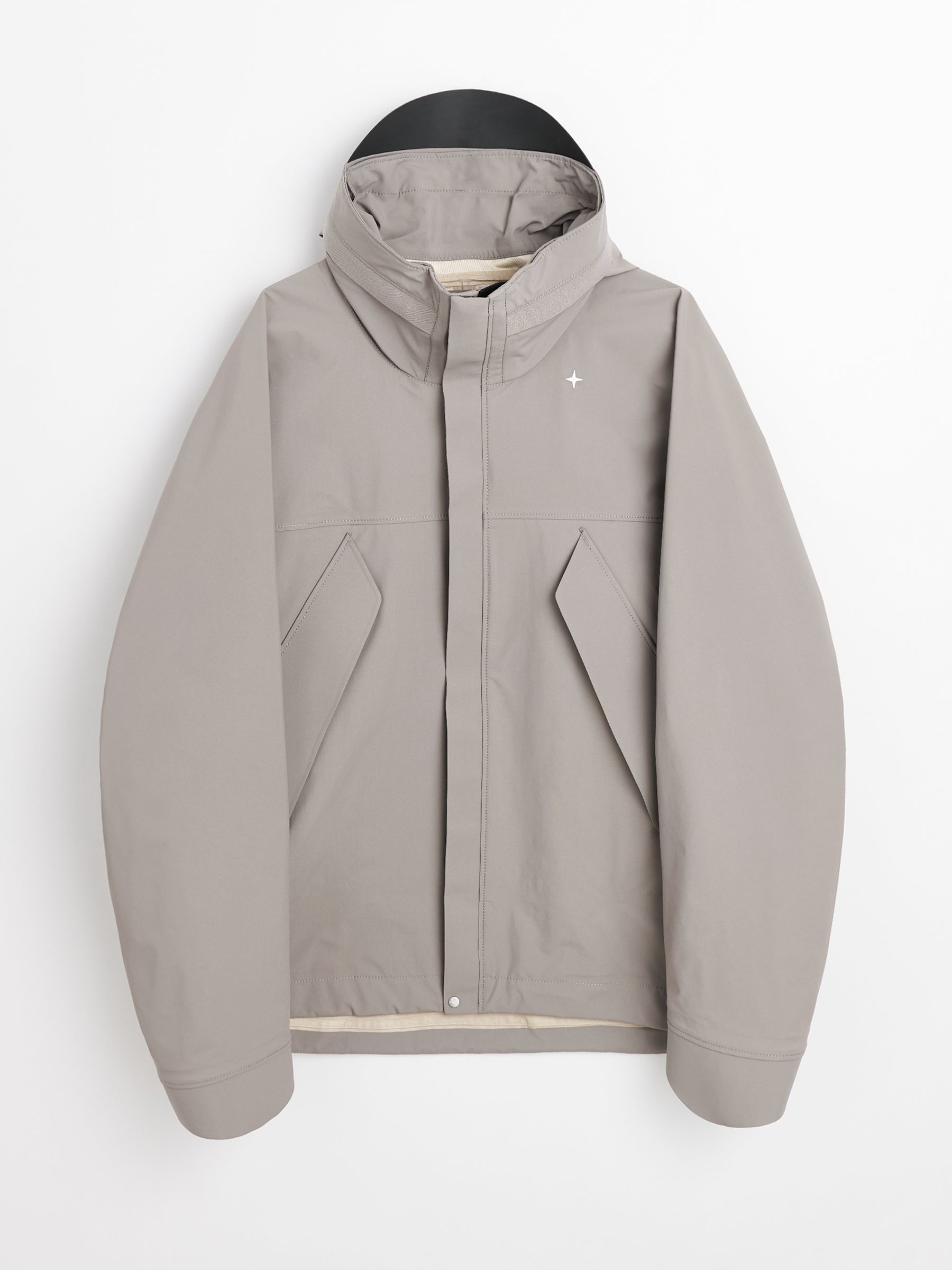 Stone Island Stellina 3L Nylon Hooded Jacket Dove Grey