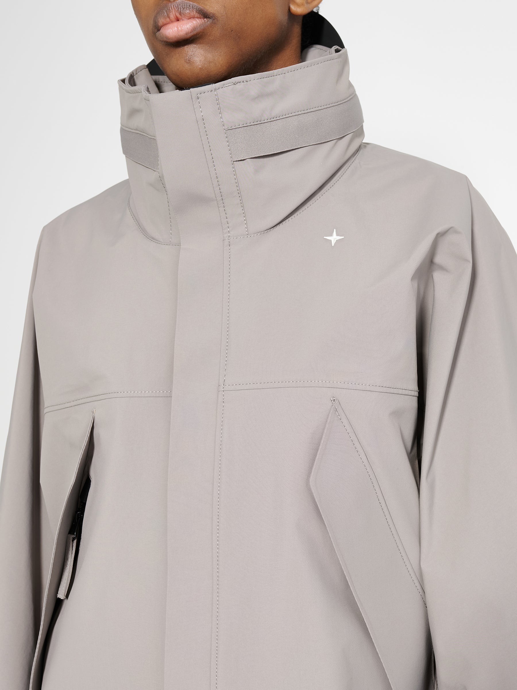 Stone Island Stellina 3L Nylon Hooded Jacket Dove Grey