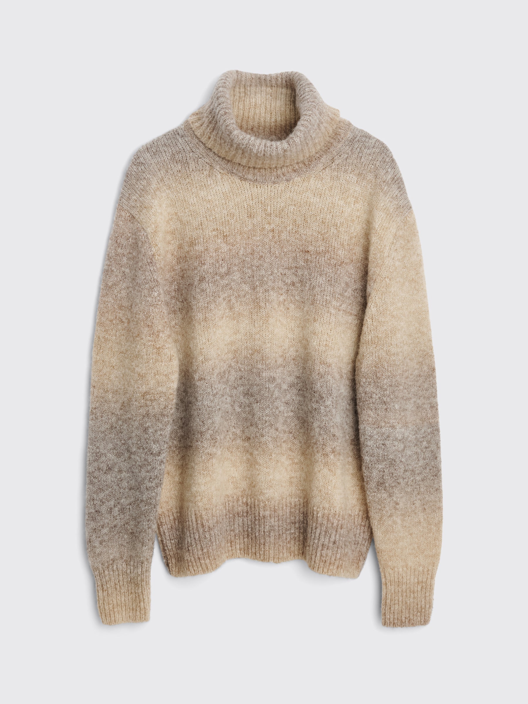 TRÈS BIEN everywear Alpaca Roll Neck Sweater Gradient Cream
