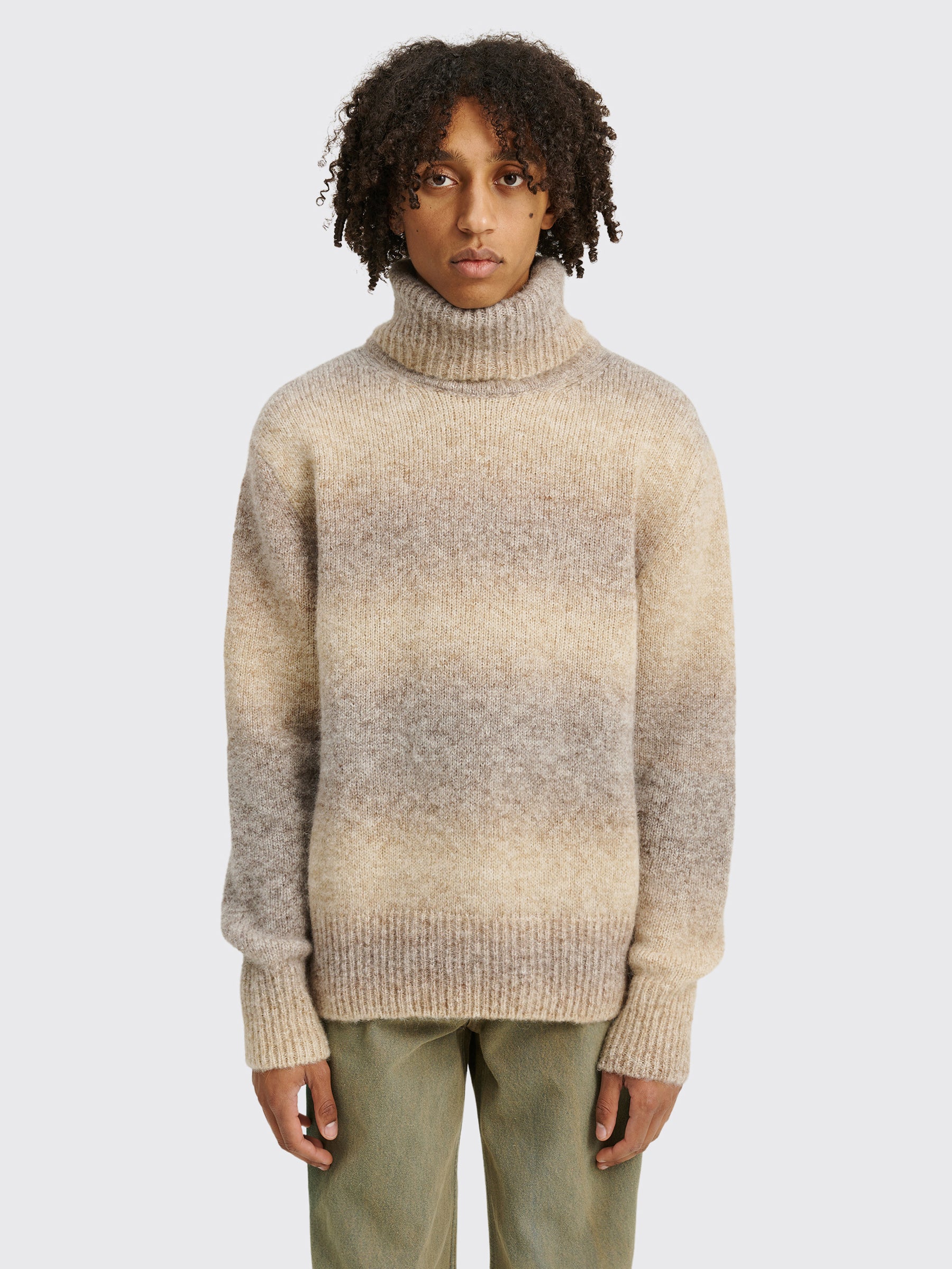 TRÈS BIEN everywear Alpaca Roll Neck Sweater Gradient Cream