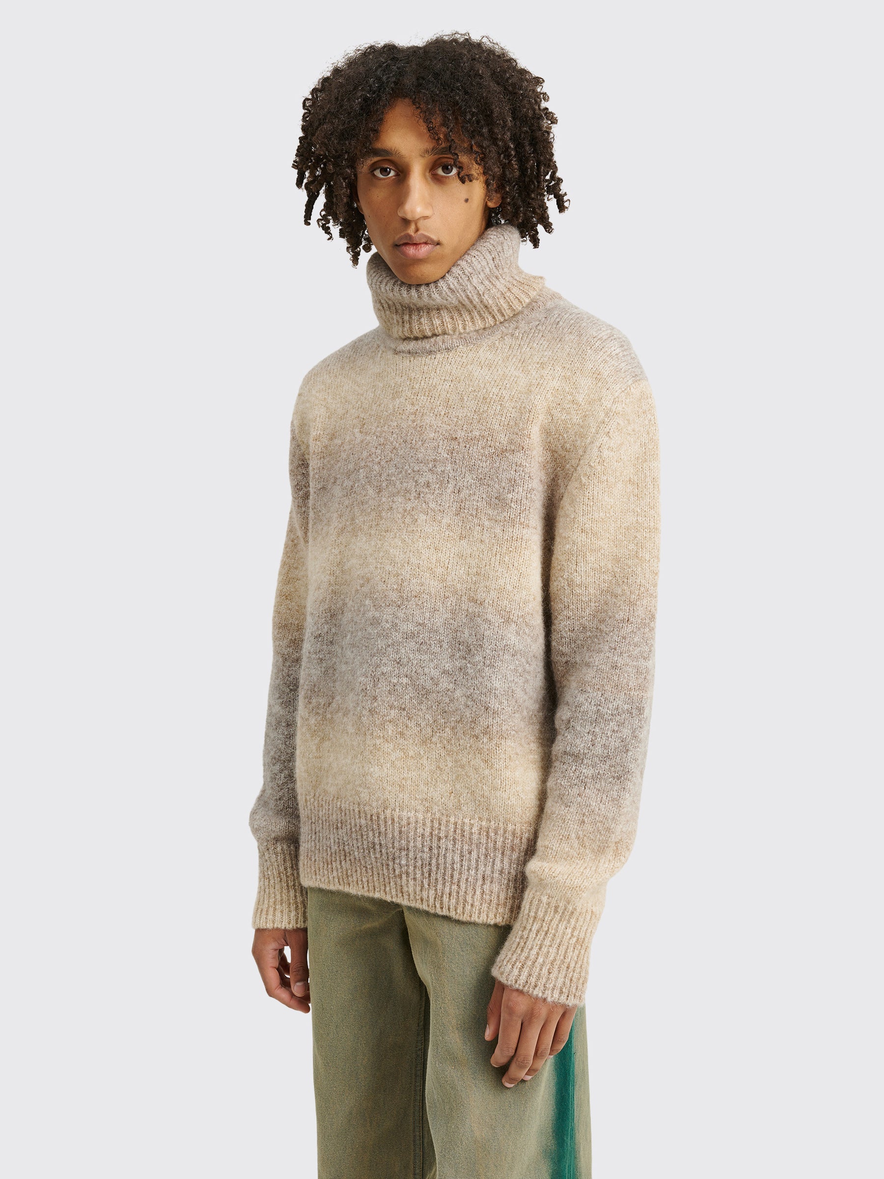 TRÈS BIEN everywear Alpaca Roll Neck Sweater Gradient Cream