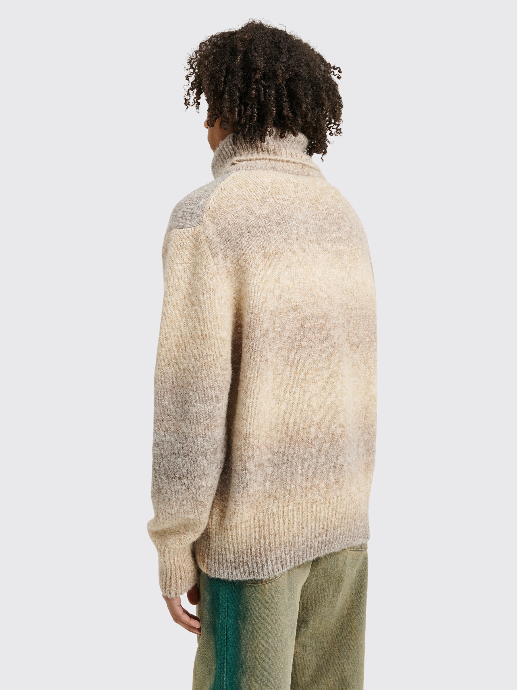 TRÈS BIEN everywear Alpaca Roll Neck Sweater Gradient Cream