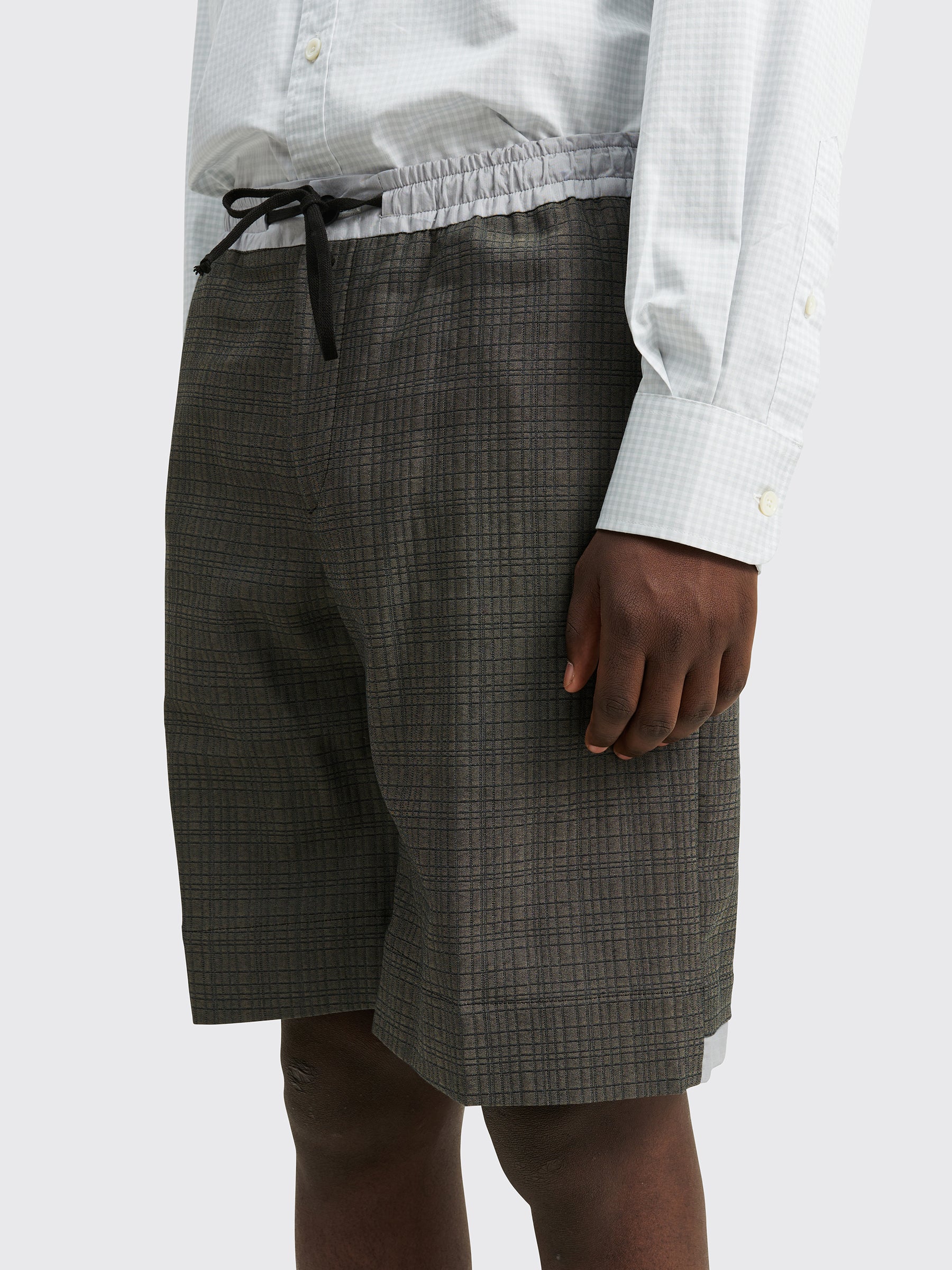 TRÈS BIEN everywear Sport Shorts Viscose Grey Check