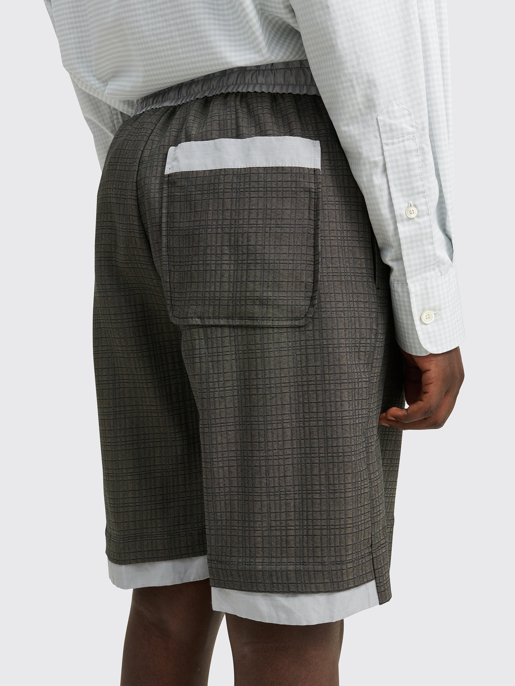 TRÈS BIEN everywear Sport Shorts Viscose Grey Check