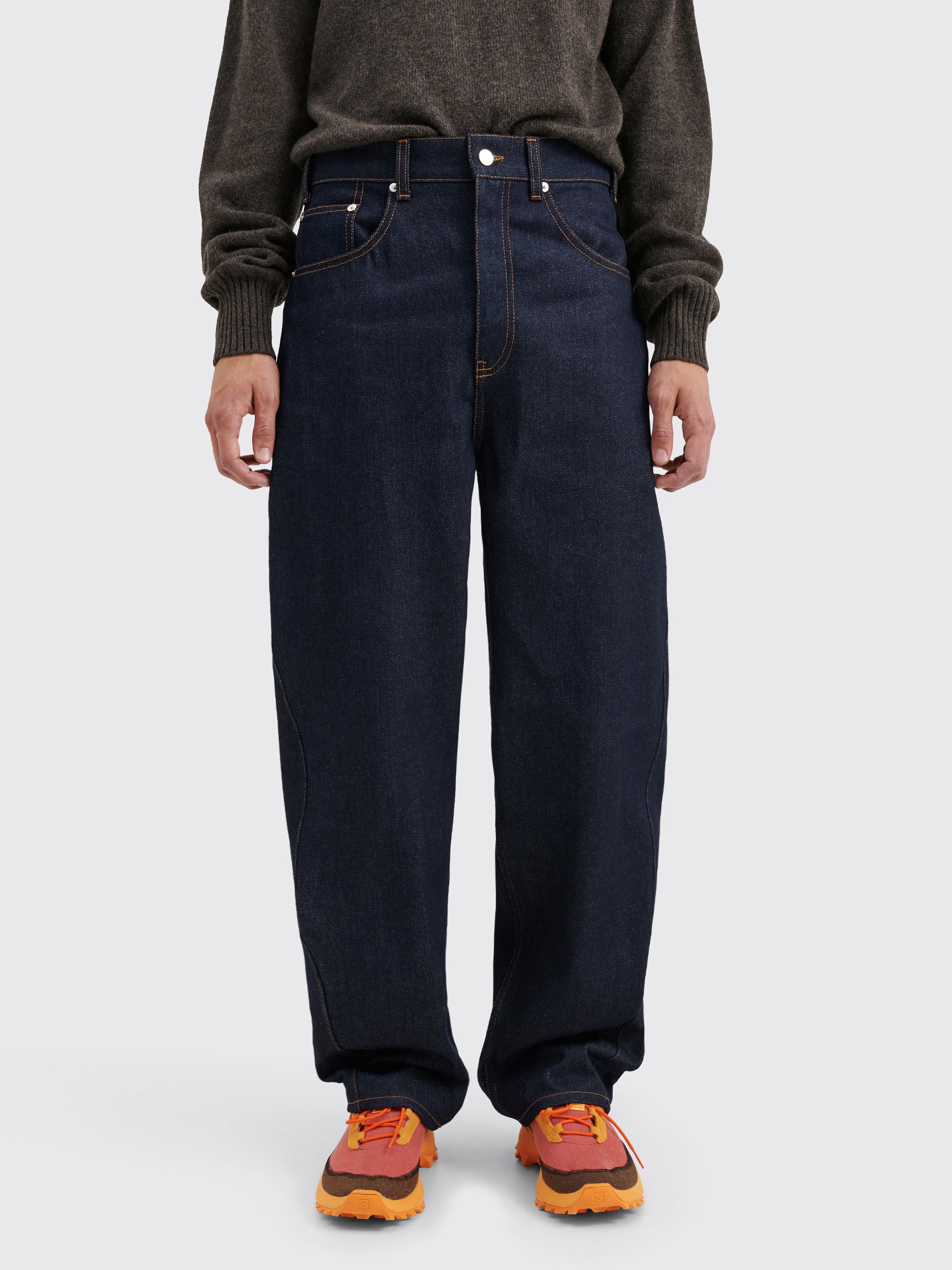 TRÈS BIEN everywear Twisted 5 Pocket Work Pant Raw Denim Blue