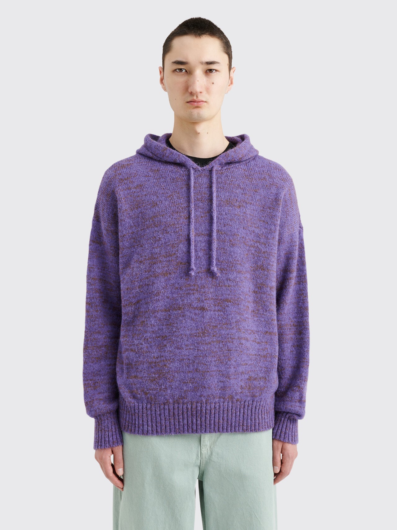 TRÈS BIEN everywear Knitted Hoodie Alpaca Mohair Purple