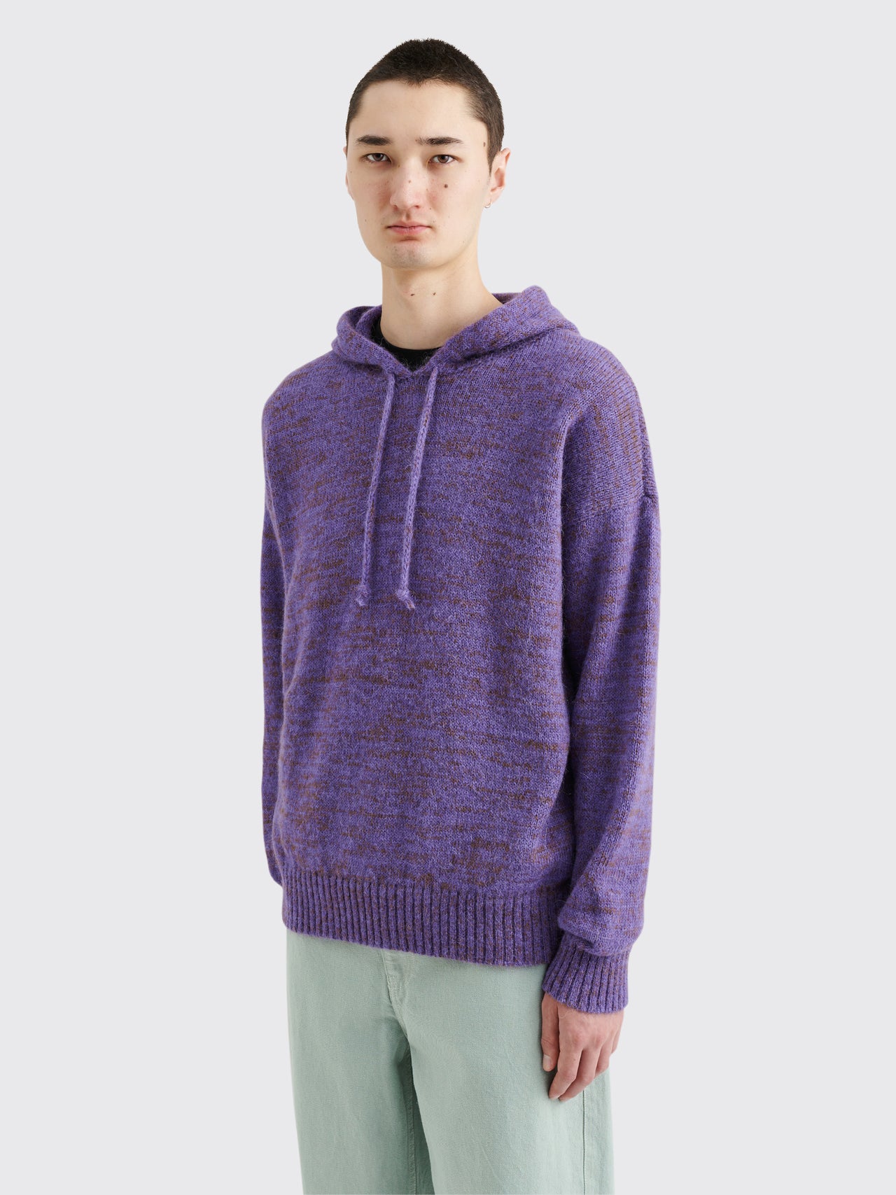 TRÈS BIEN everywear Knitted Hoodie Alpaca Mohair Purple
