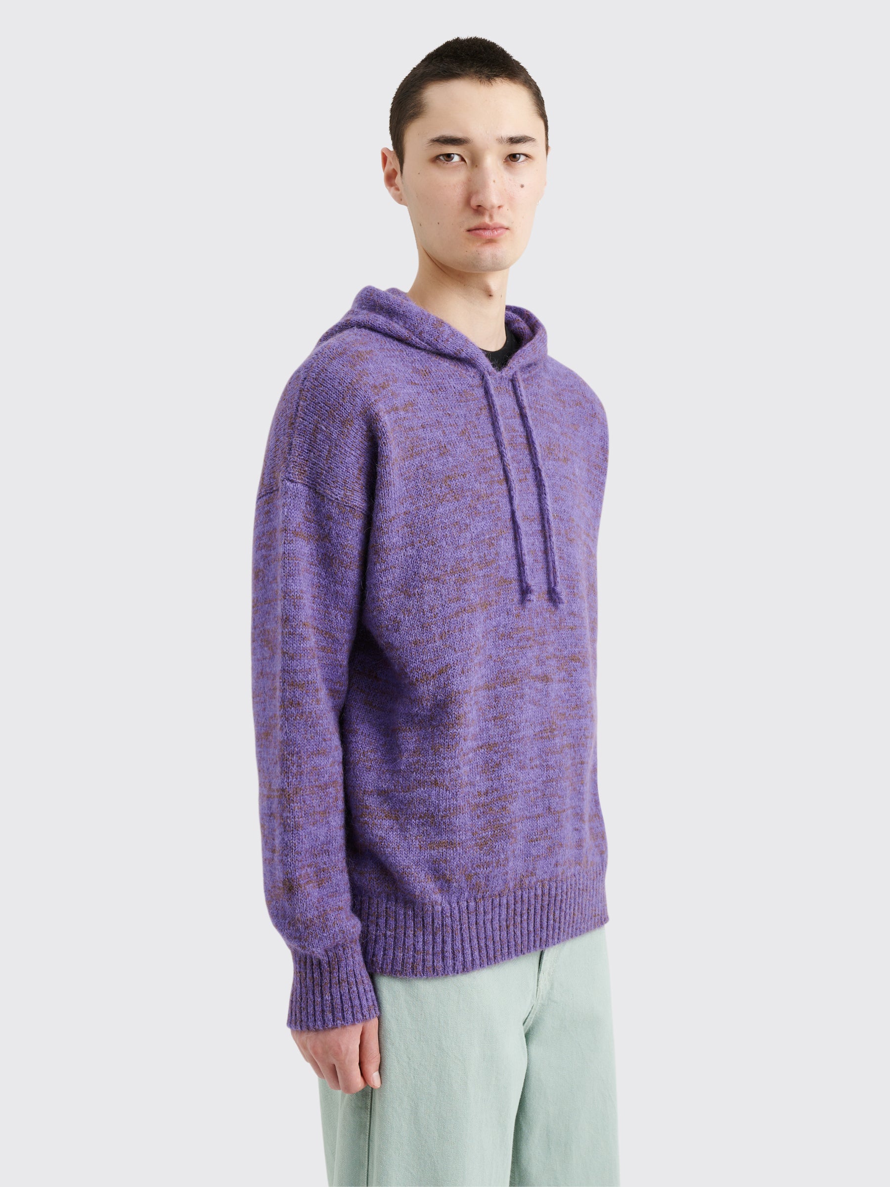 TRÈS BIEN everywear Knitted Hoodie Alpaca Mohair Purple