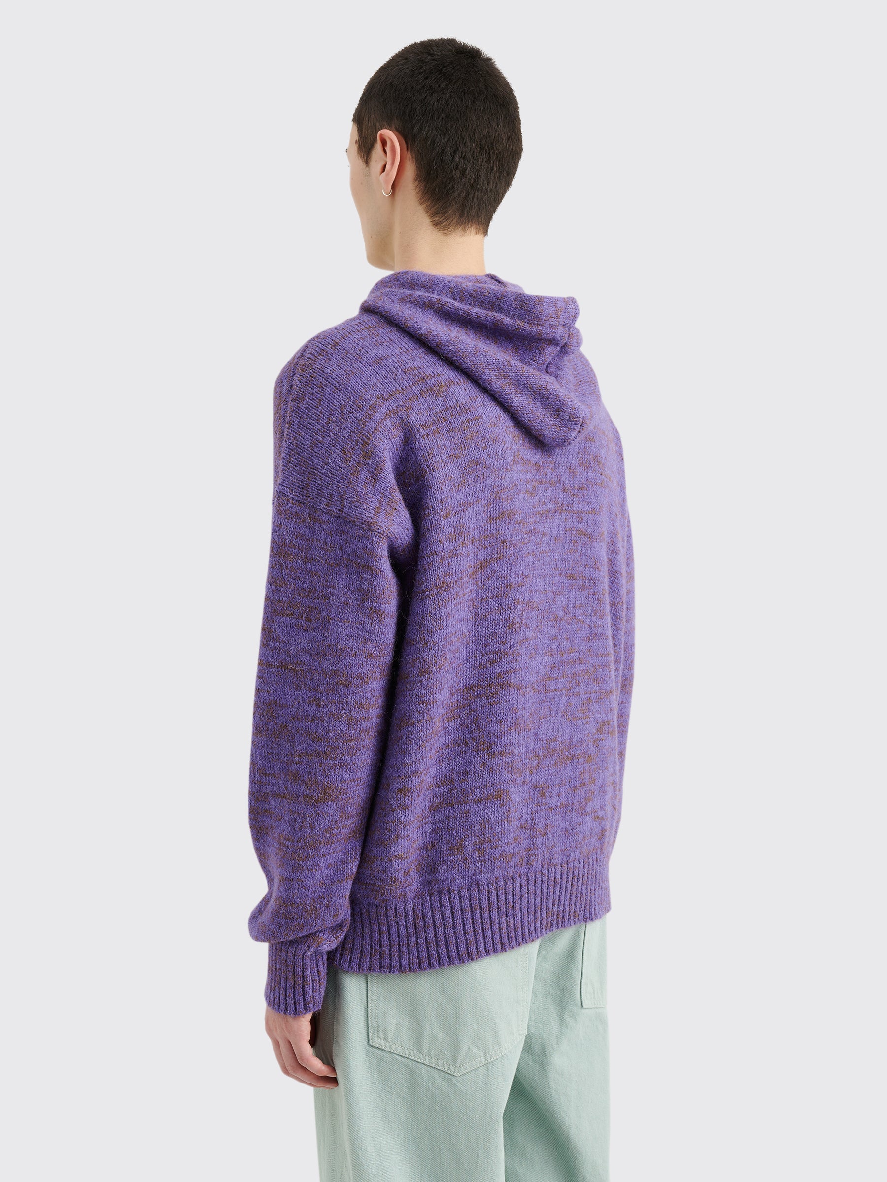TRÈS BIEN everywear Knitted Hoodie Alpaca Mohair Purple