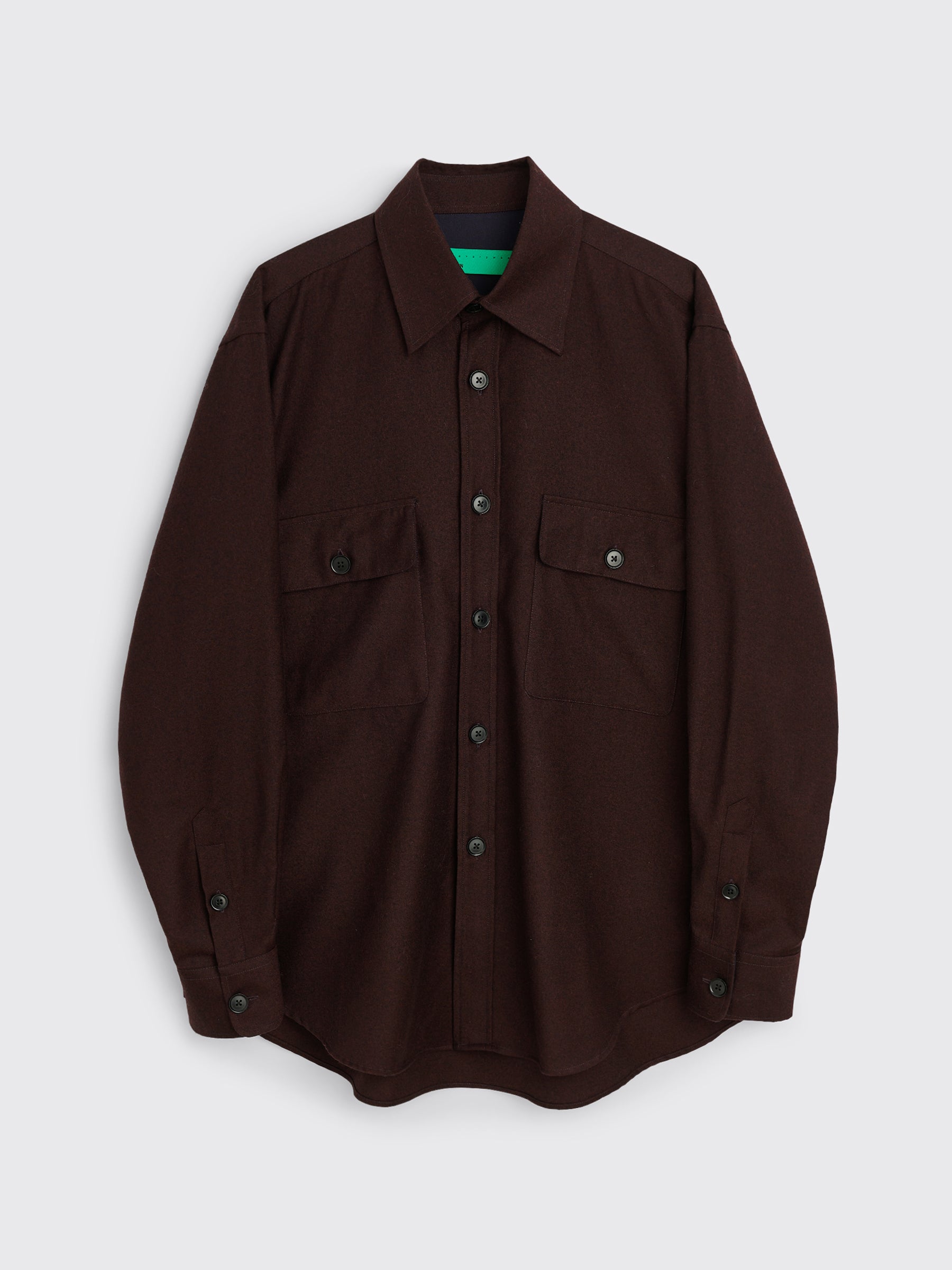 TRÈS BIEN everywear Oversized Classic Shirt Virgin Wool Burgundy