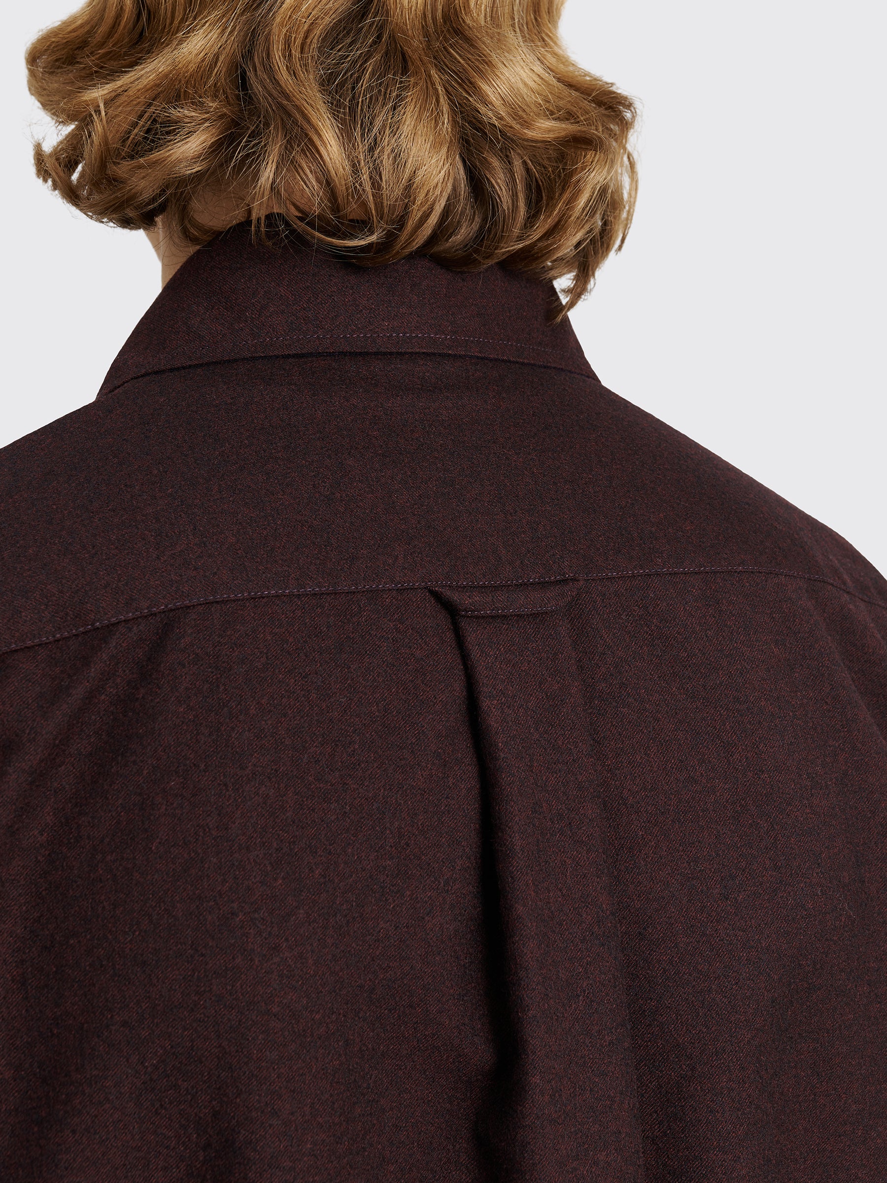 TRÈS BIEN everywear Oversized Classic Shirt Virgin Wool Burgundy