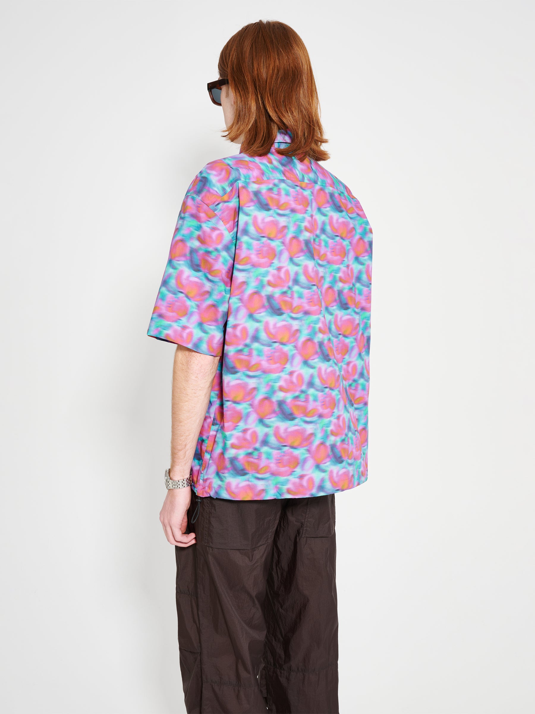 TRÈS BIEN everywear Half Zip Print Shirt Tencel Multi