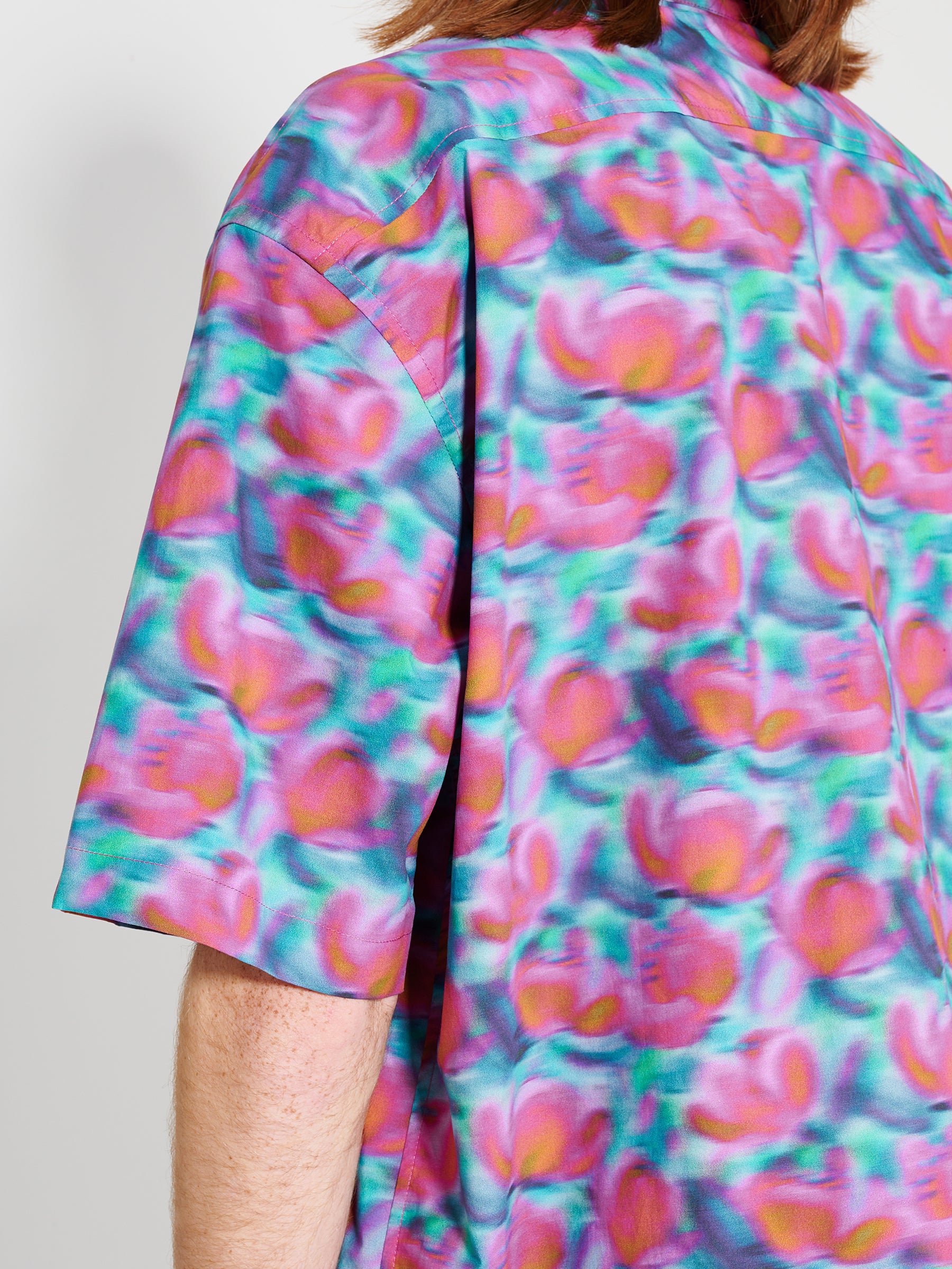TRÈS BIEN everywear Half Zip Print Shirt Tencel Multi
