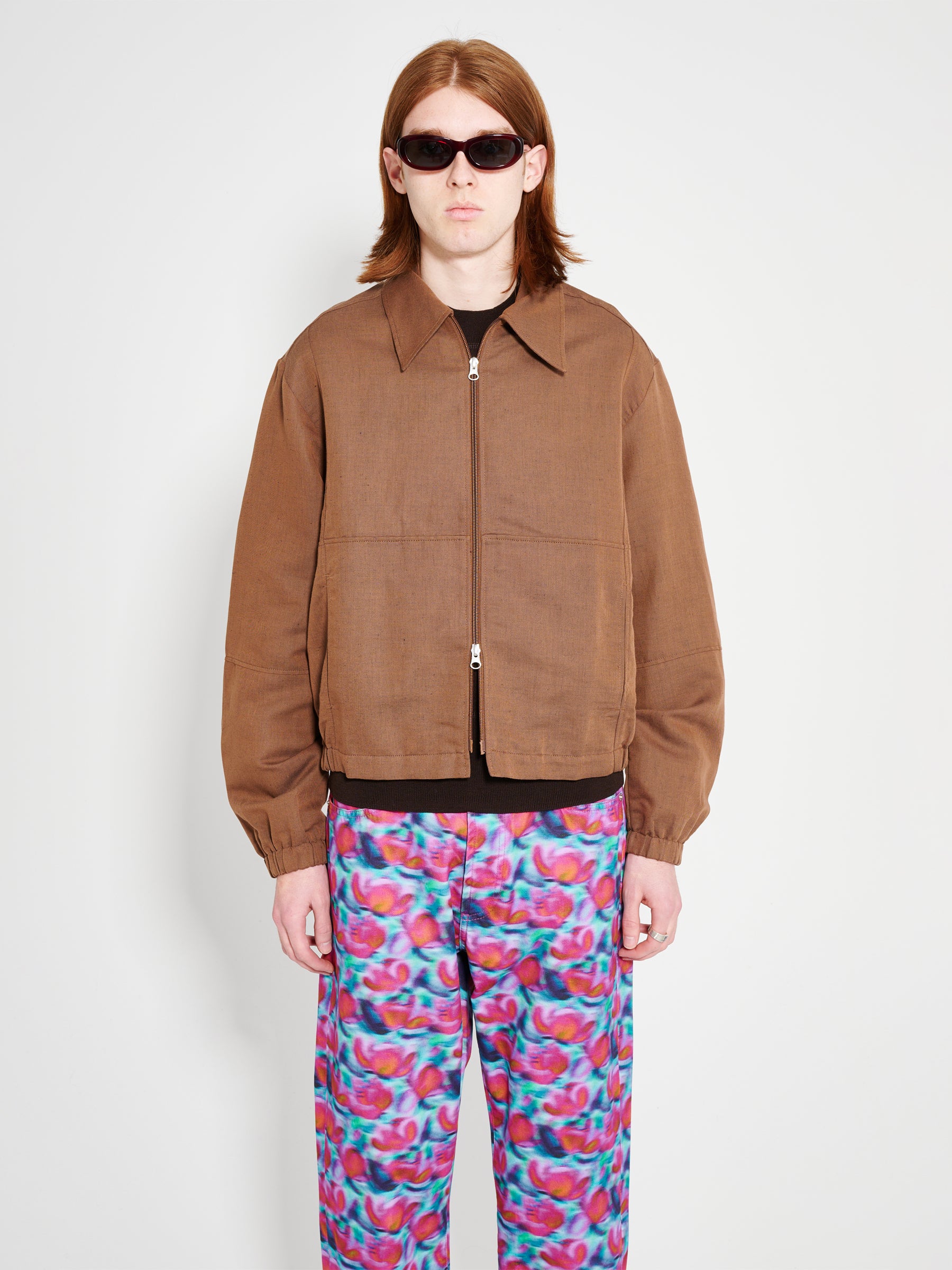 TRÈS BIEN everywear Zip Blouson Hemp Brown