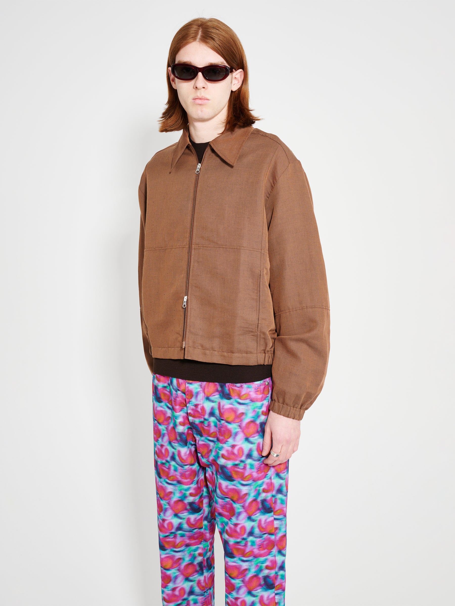 TRÈS BIEN everywear Zip Blouson Hemp Brown