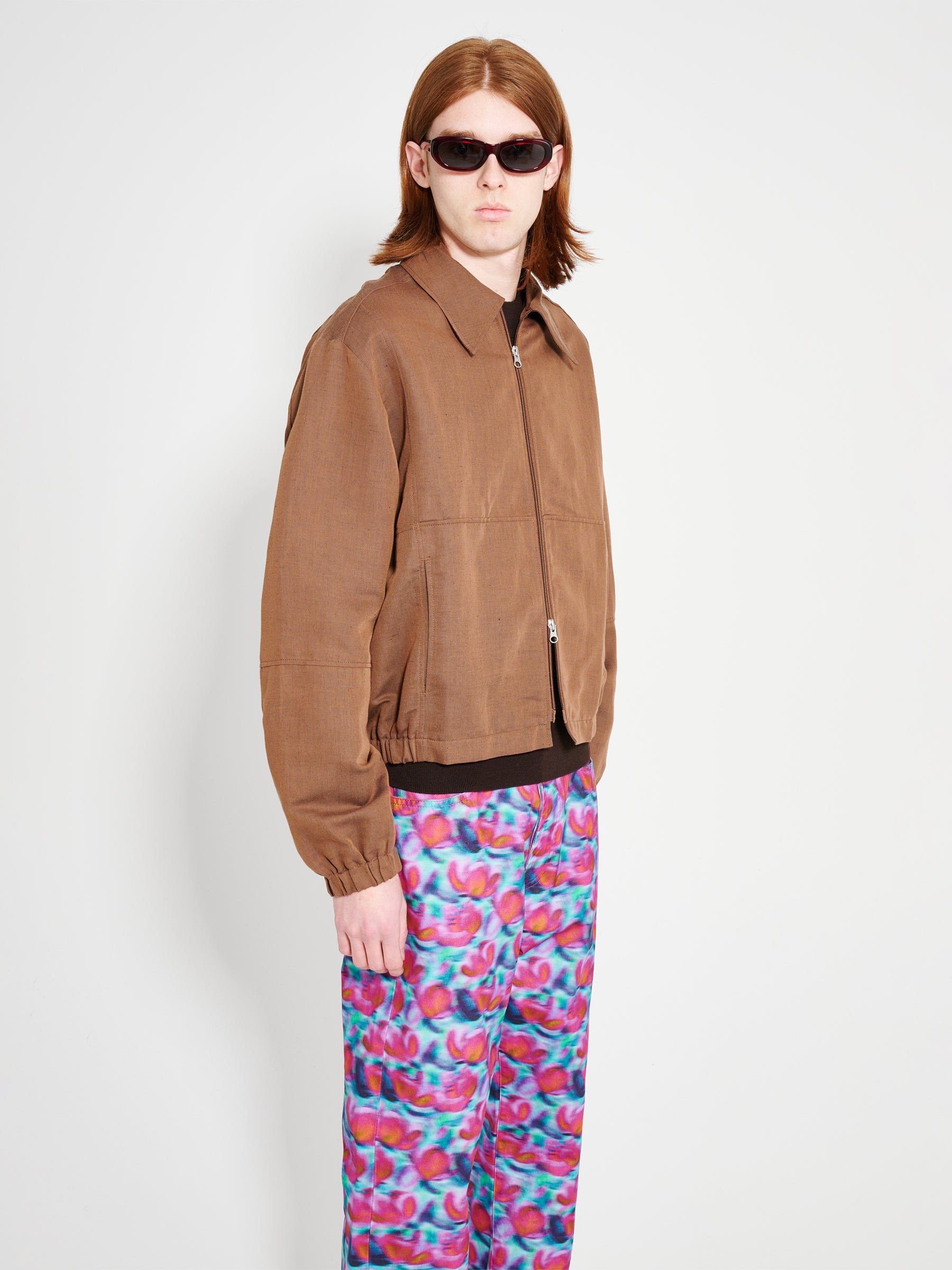 TRÈS BIEN everywear Zip Blouson Hemp Brown