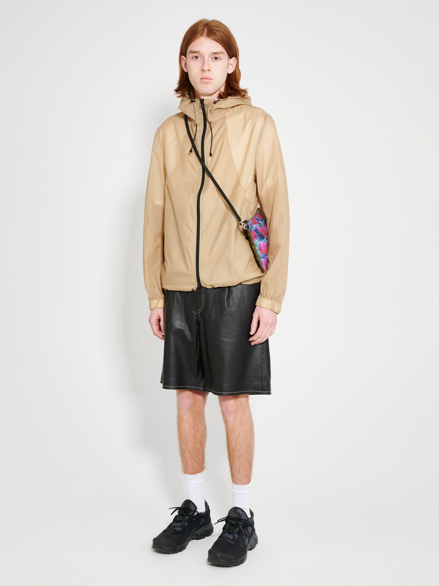 TRÈS BIEN everywear Leather Work Shorts Lambskin Black