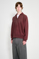A.PRESSE Vintage Half Zip Sweatshirt Burgundy