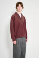 A.PRESSE Vintage Half Zip Sweatshirt Burgundy
