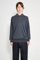 A.PRESSE Wool Knit L/S Polo Shirts Grey