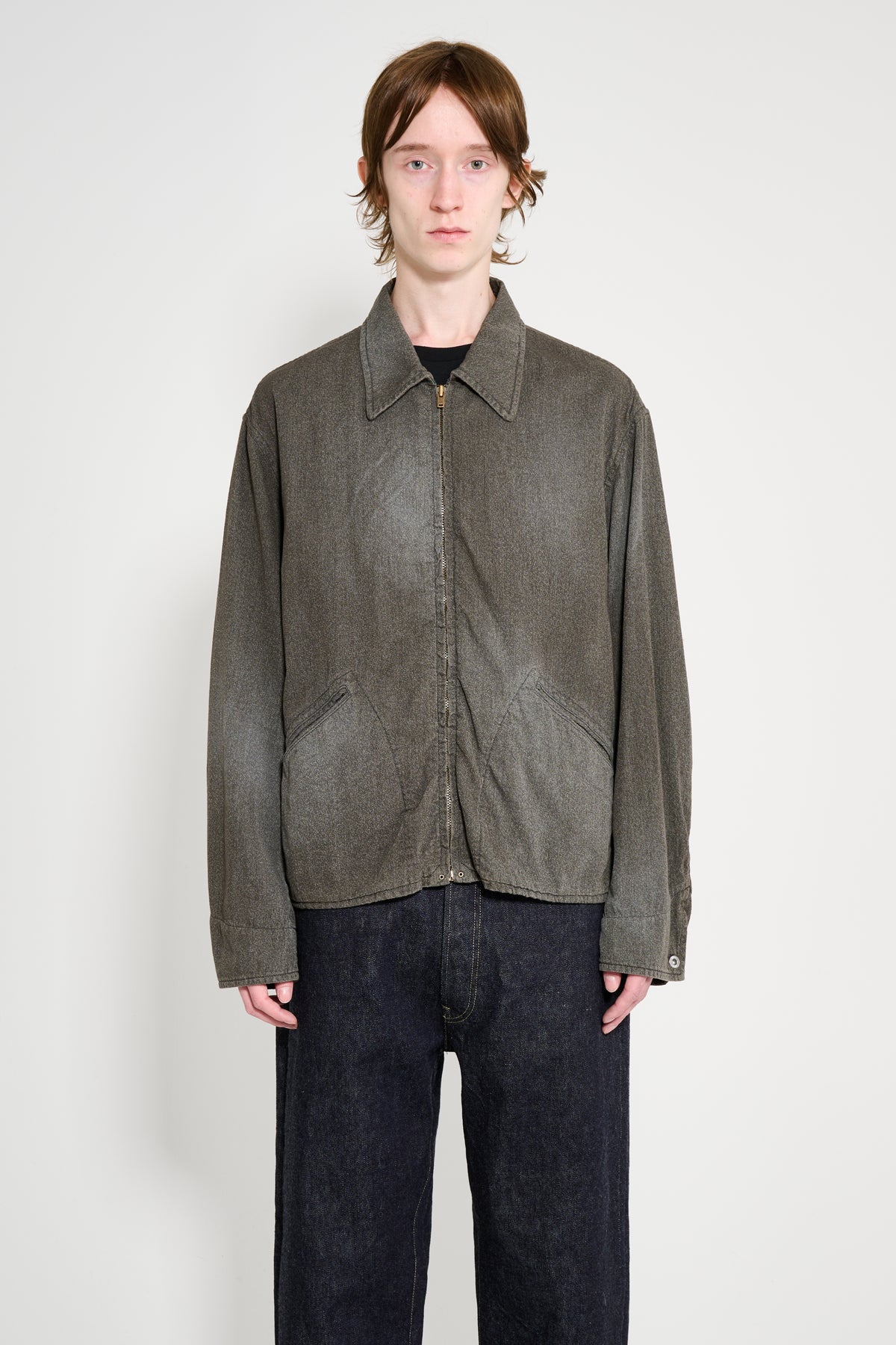 A.PRESSE Vintage Chambray Sports Jacket Black – Très Bien