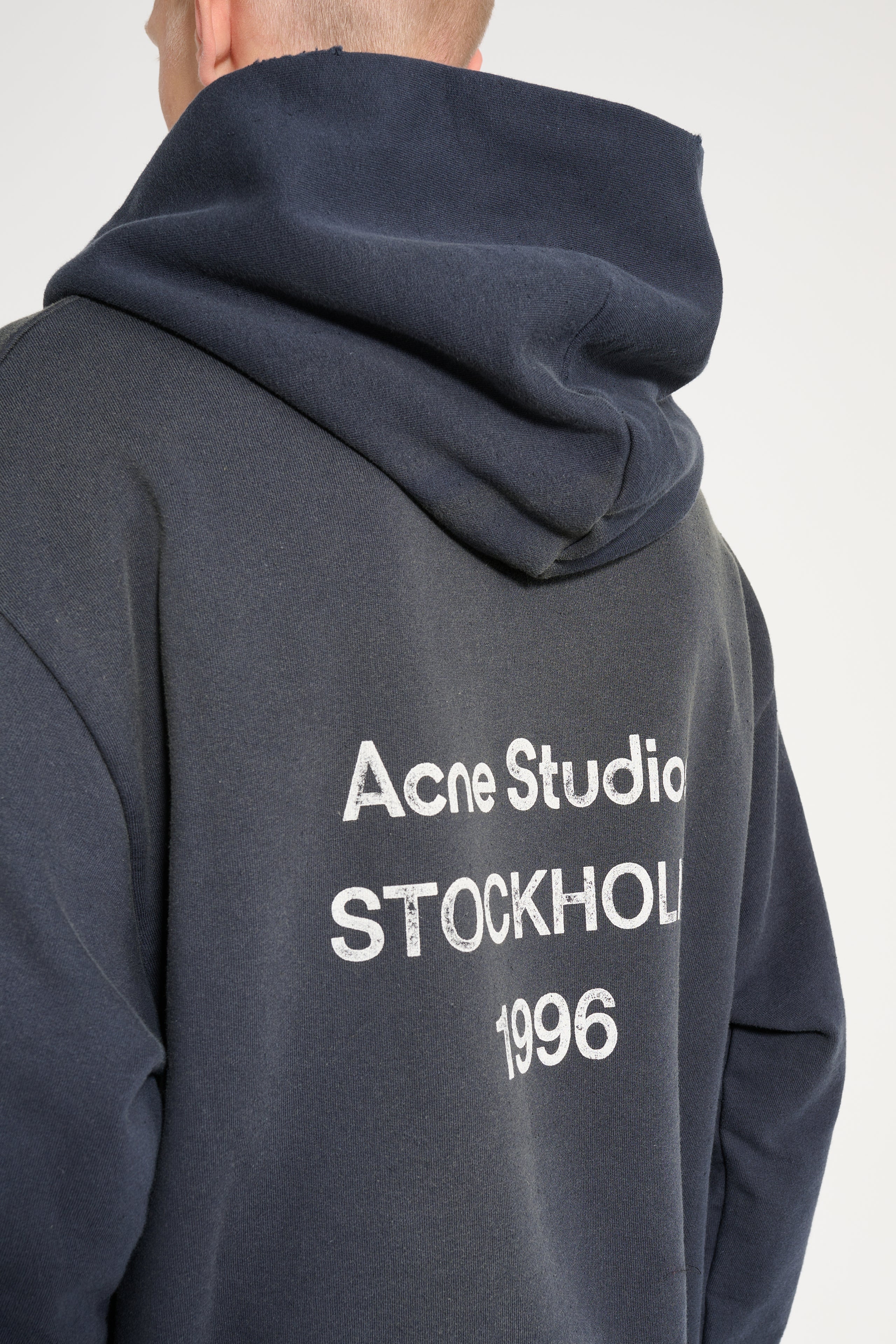 Acne Studios Knitted Logo Hooded Sweatshirt Black