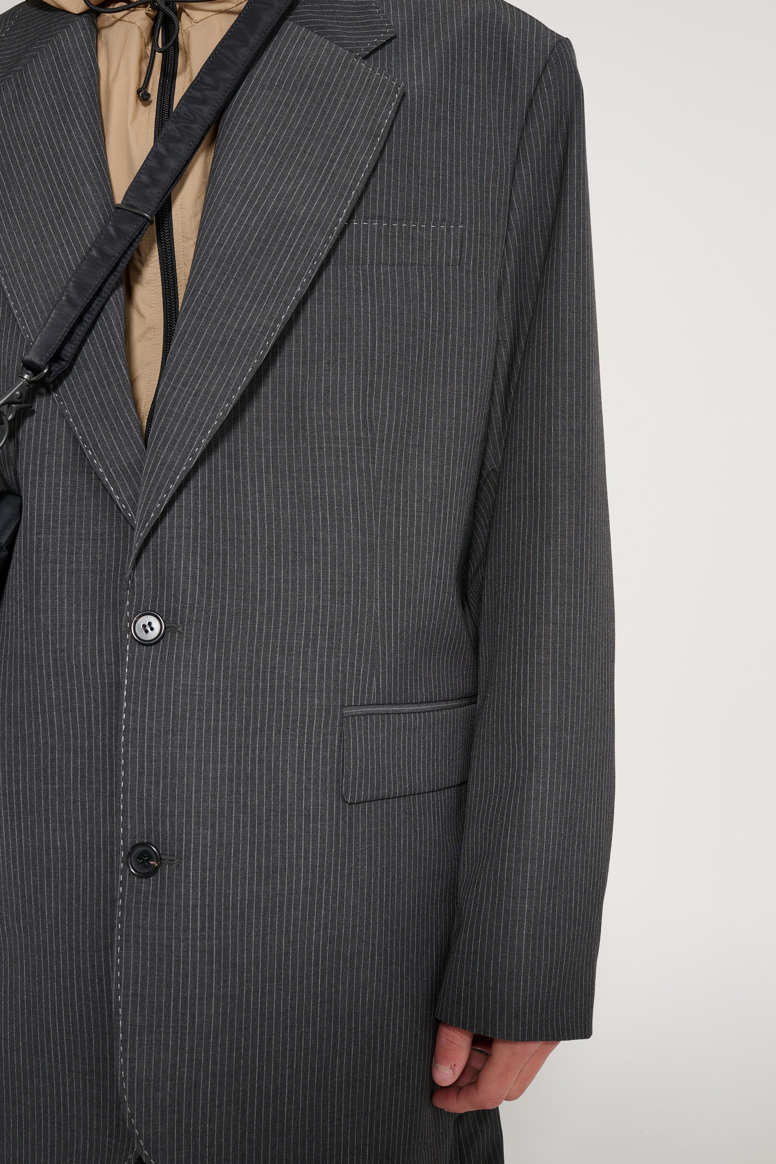 Acne Studios Relaxed Fit Suit Jacket Anthracite Grey