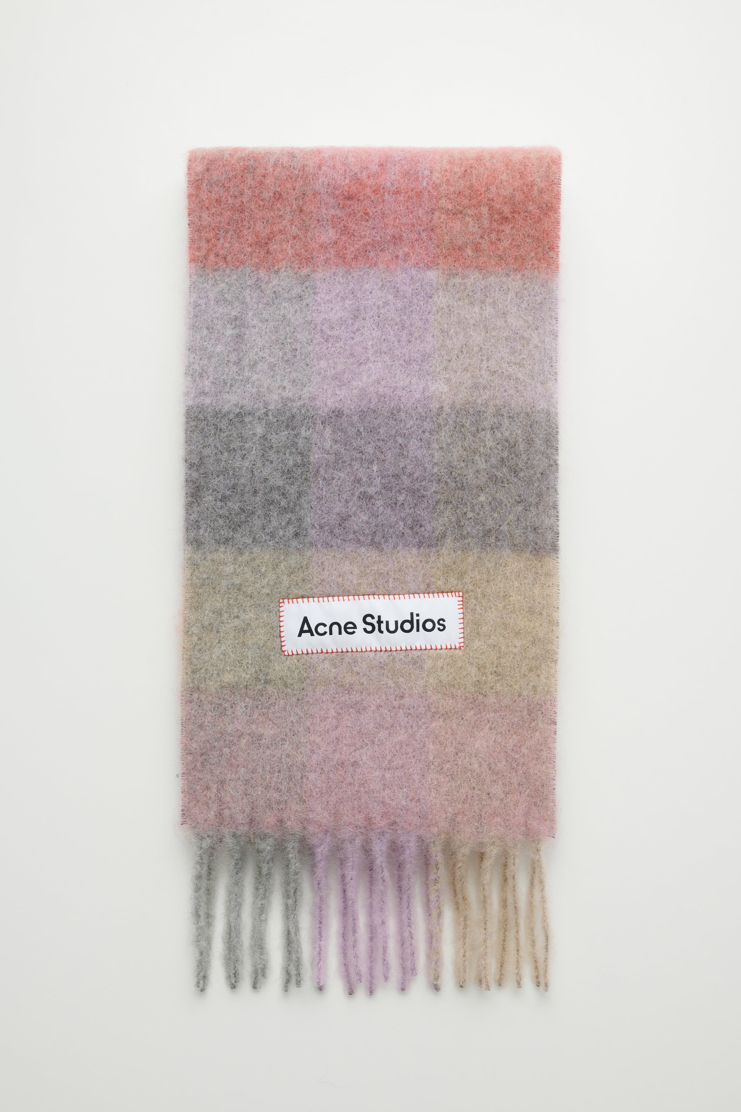 Acne Studios Fringe Wool Scarf Fuchsia / Lilac / Pink