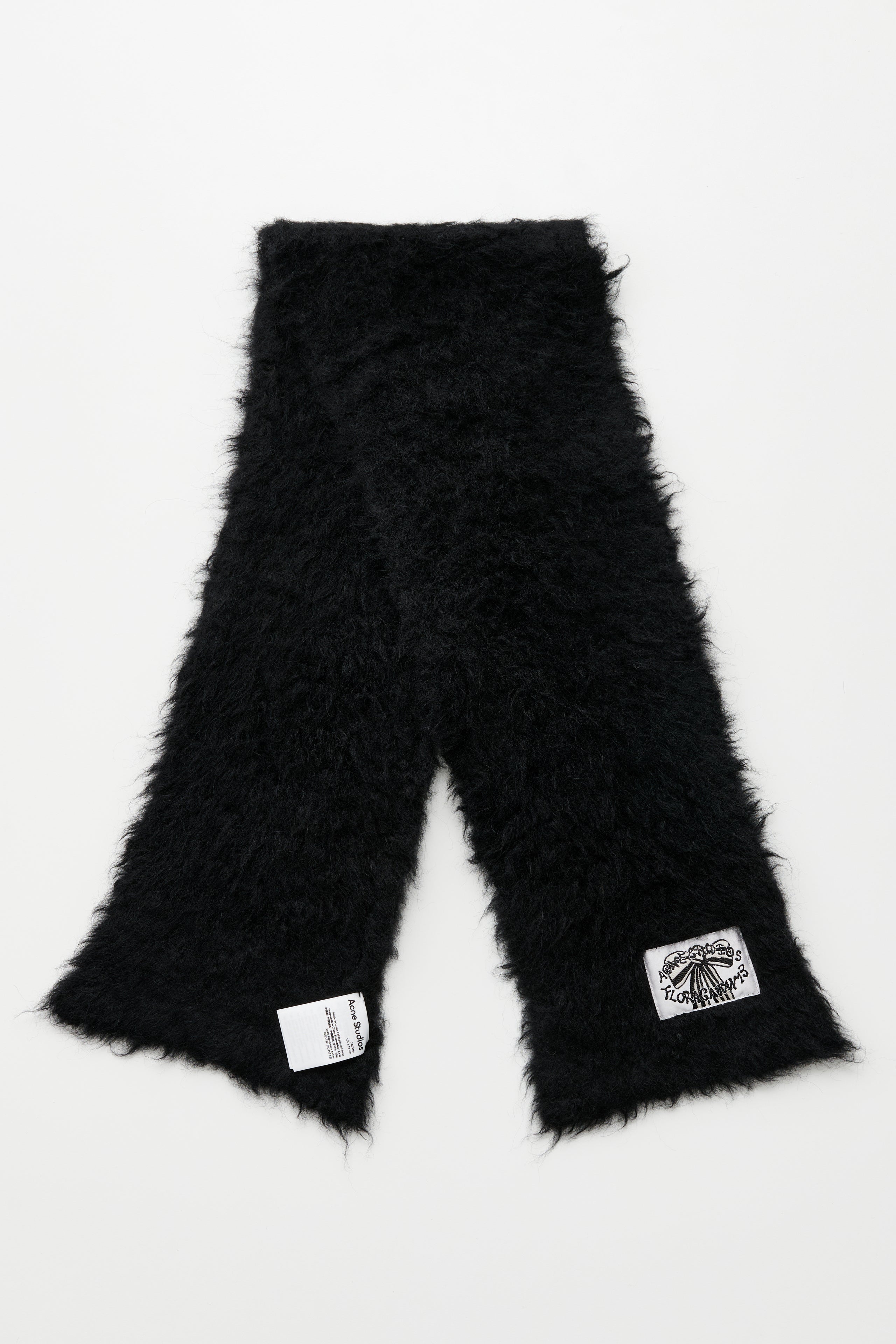 Acne Studios Hairy Scarf Black