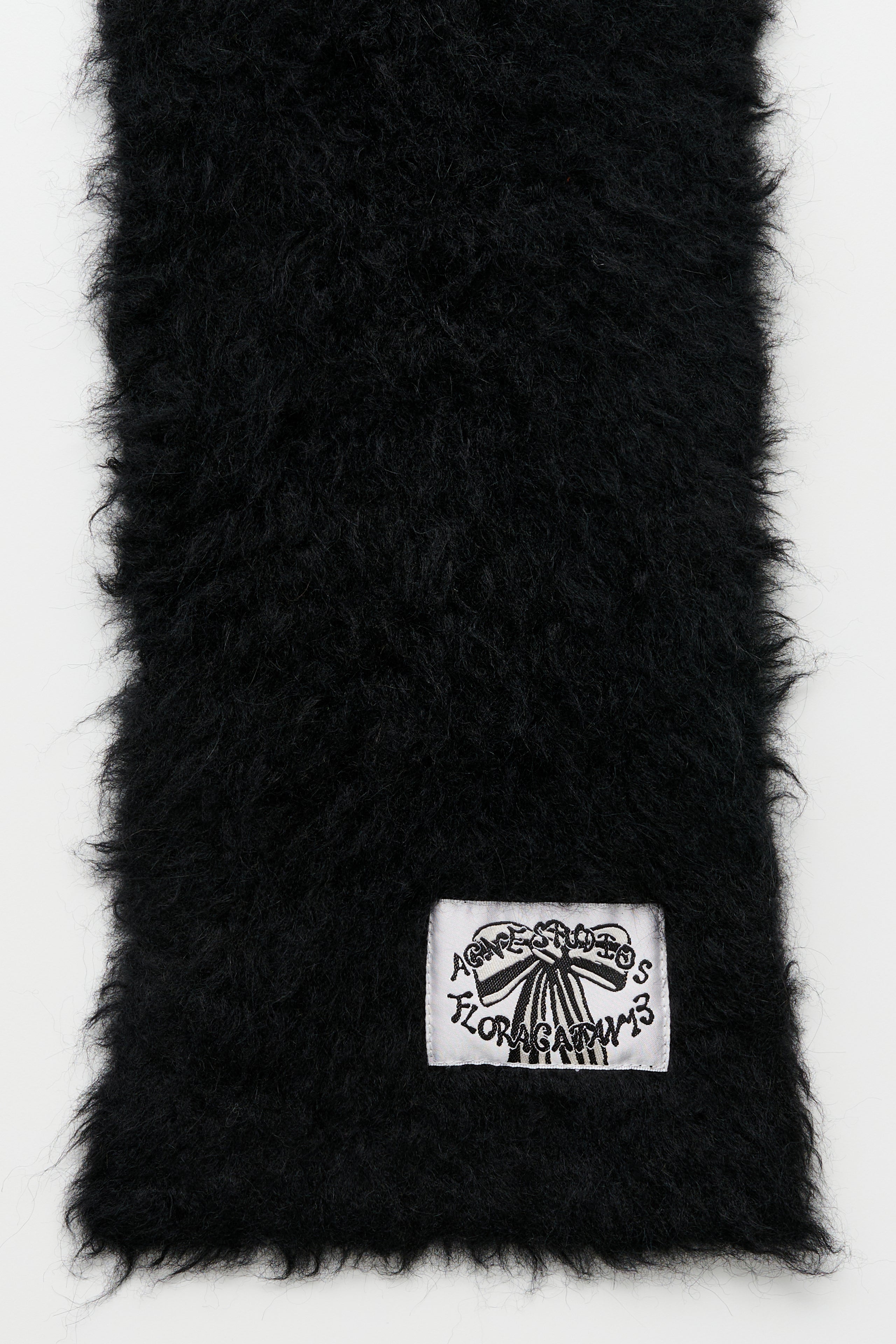 Acne Studios Hairy Scarf Black