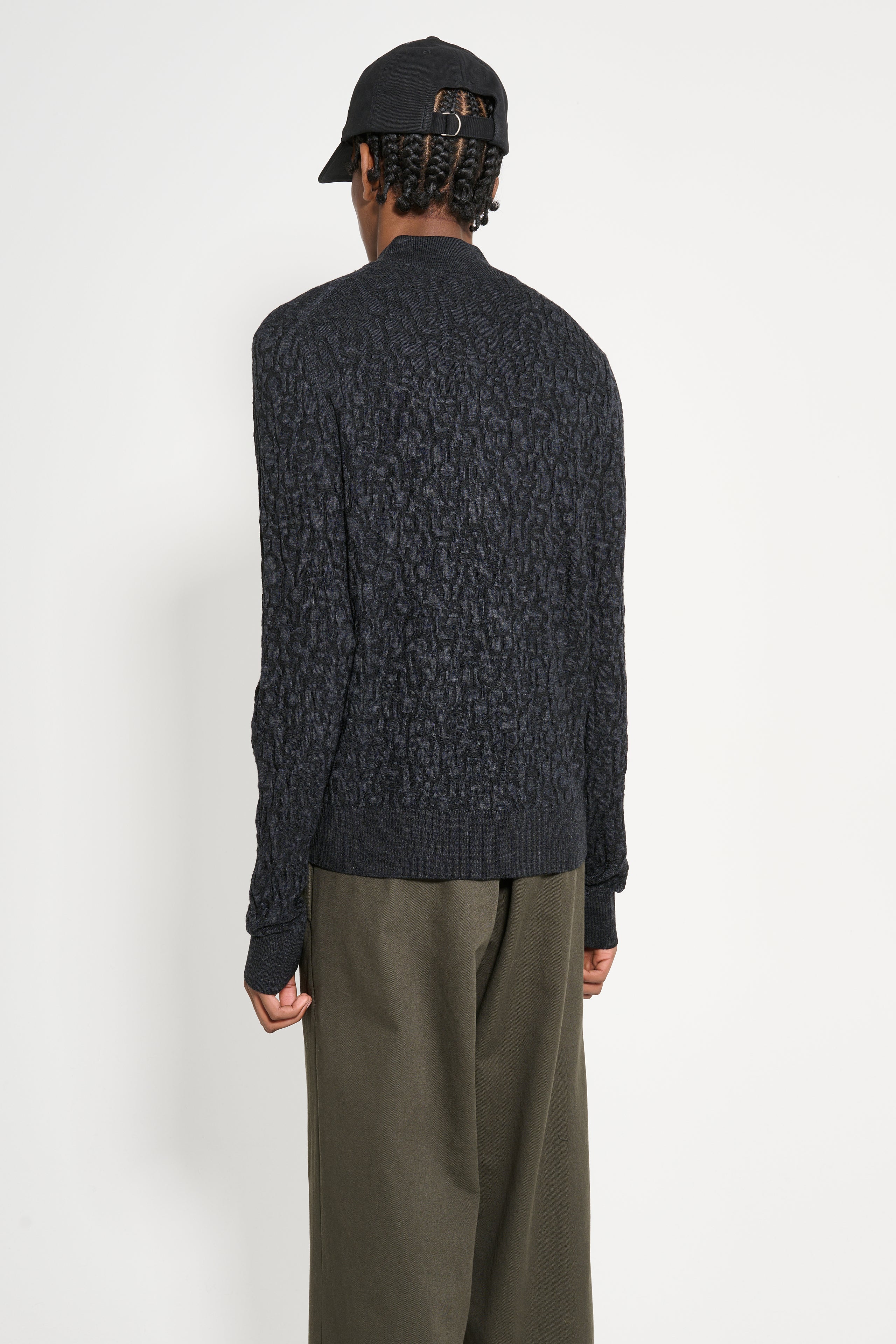 Acne Studios Monogram Cardigan Black / Grey