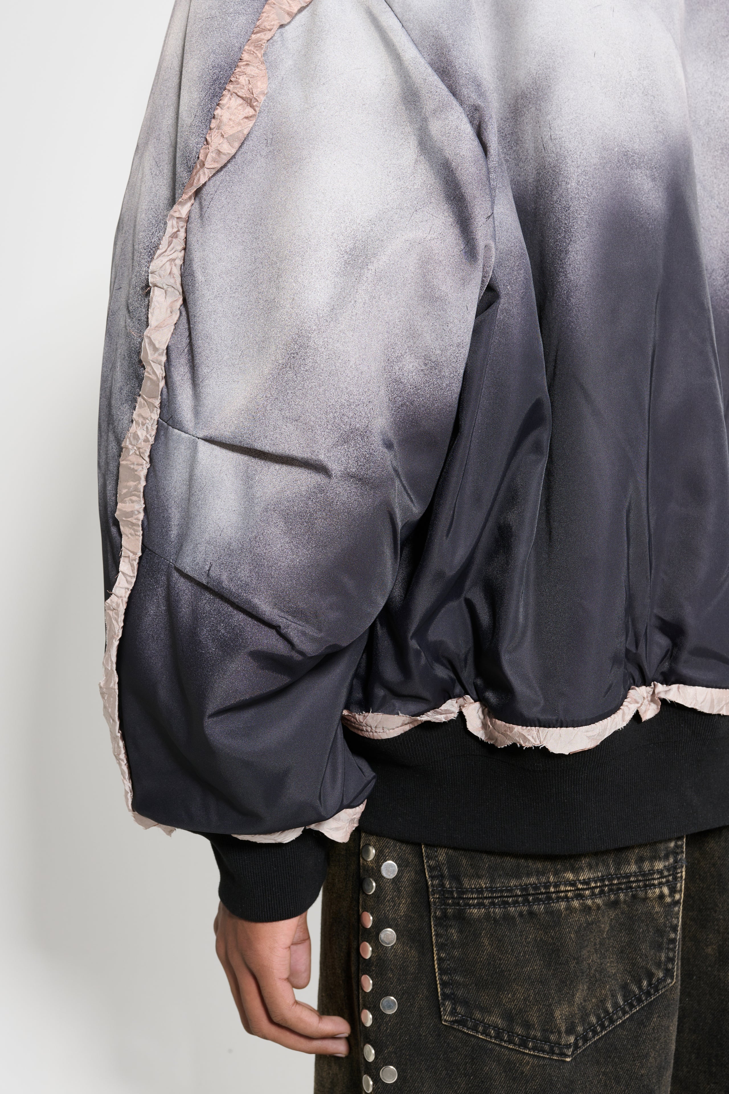 Acne Studios Printed Nylon Bomber Faded Black