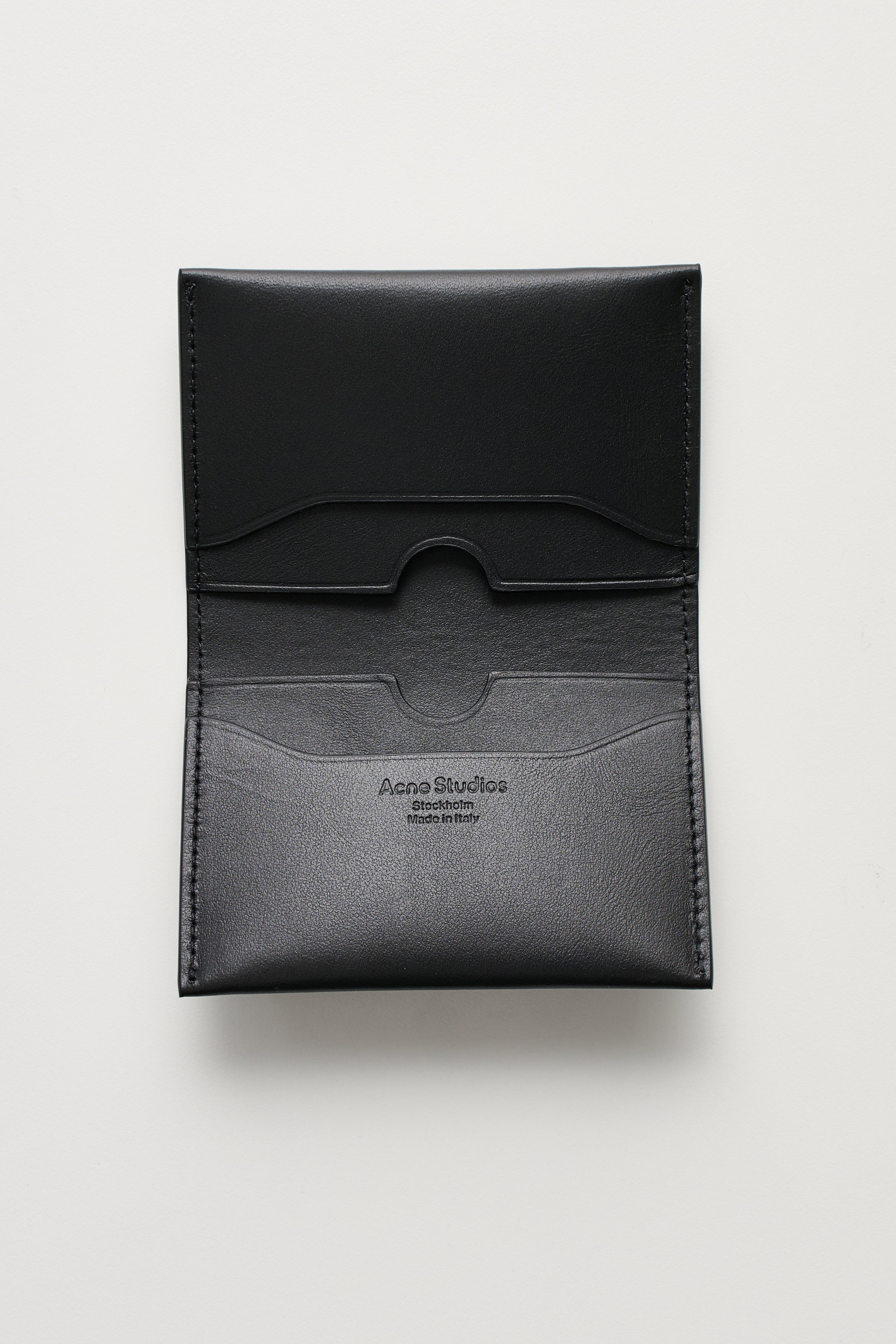 Acne Studios Folded Leather Wallet Black