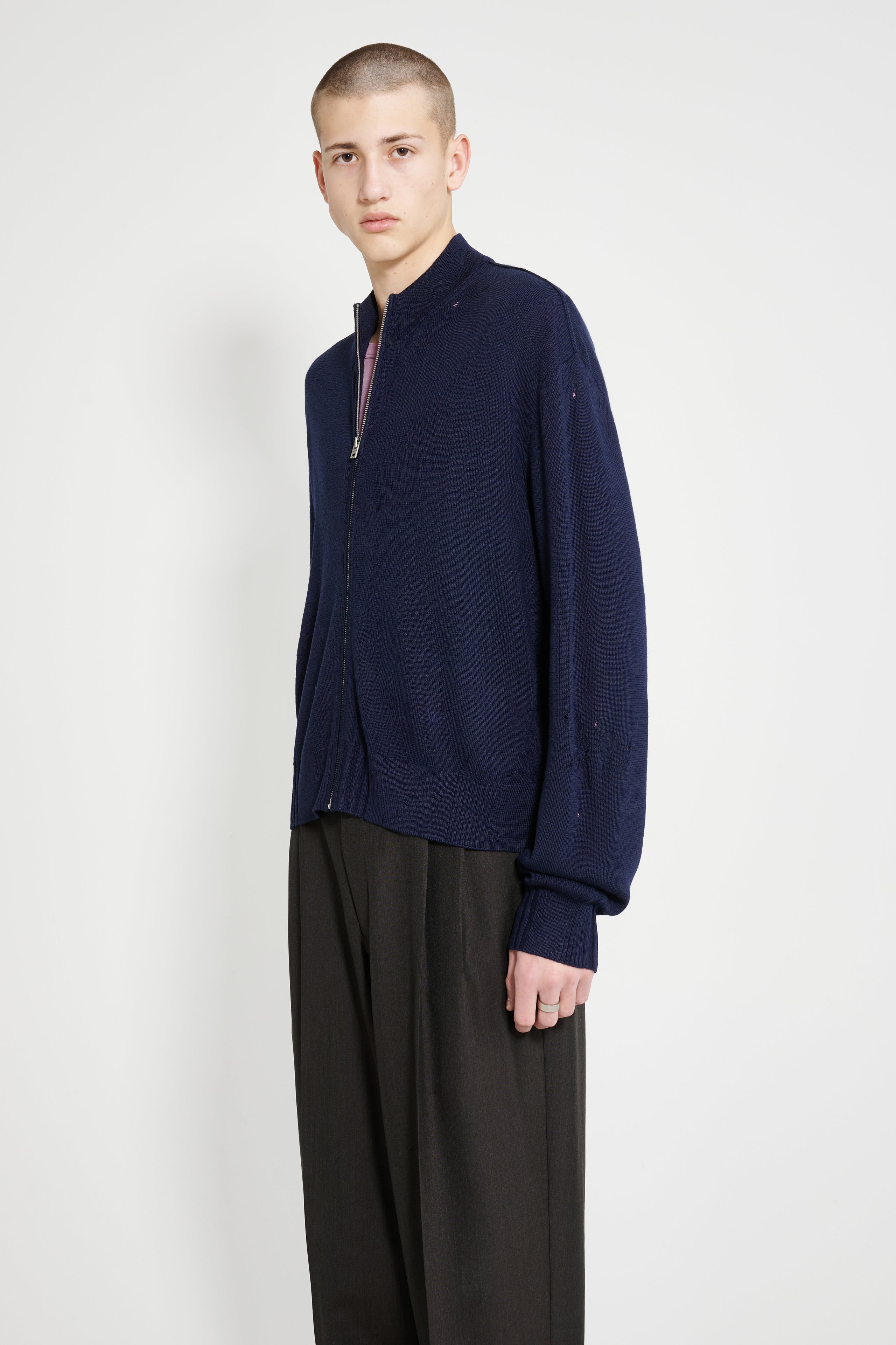 Acne Studios Zip Cardigan Navy