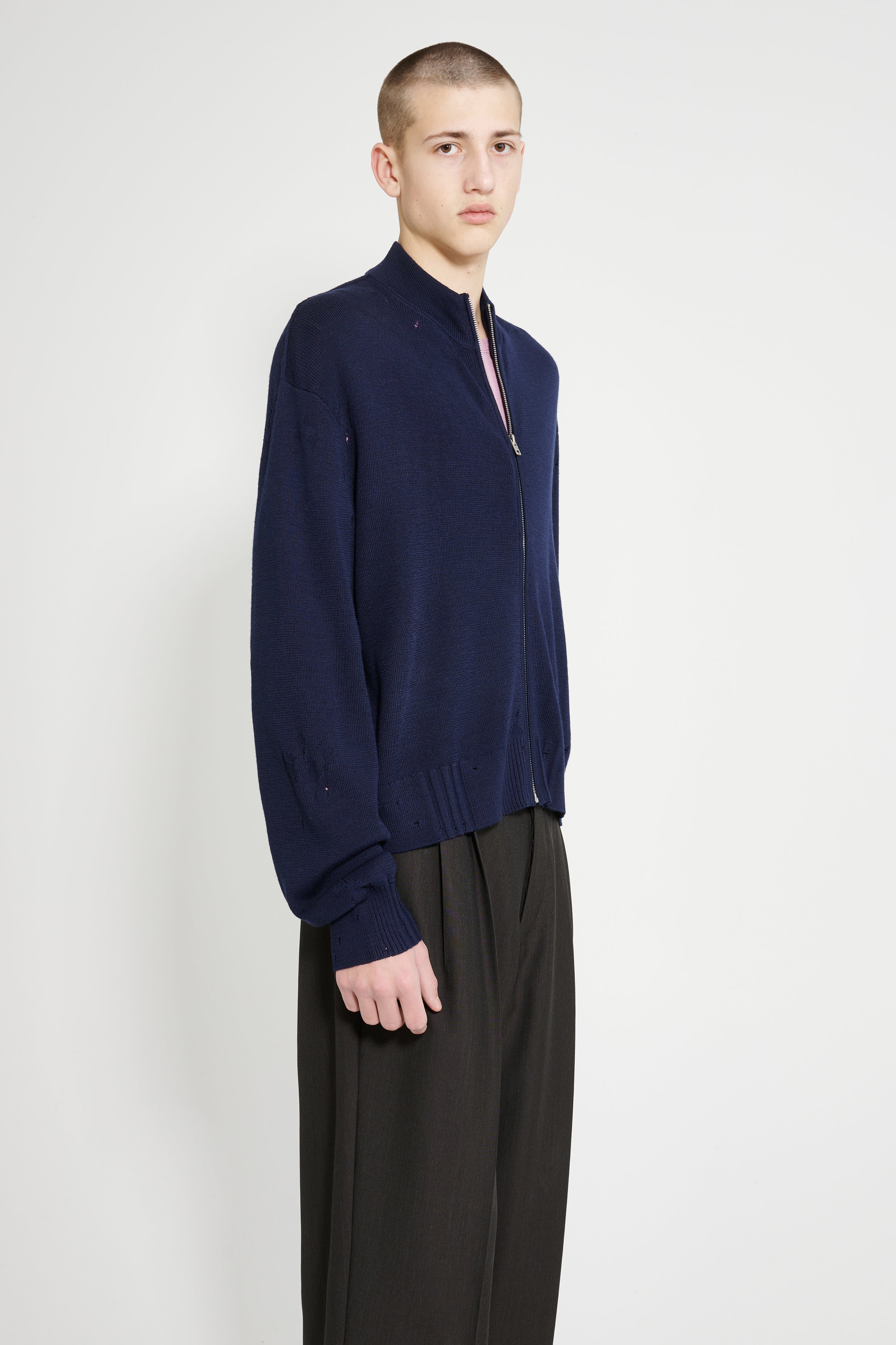 Acne Studios Zip Cardigan Navy