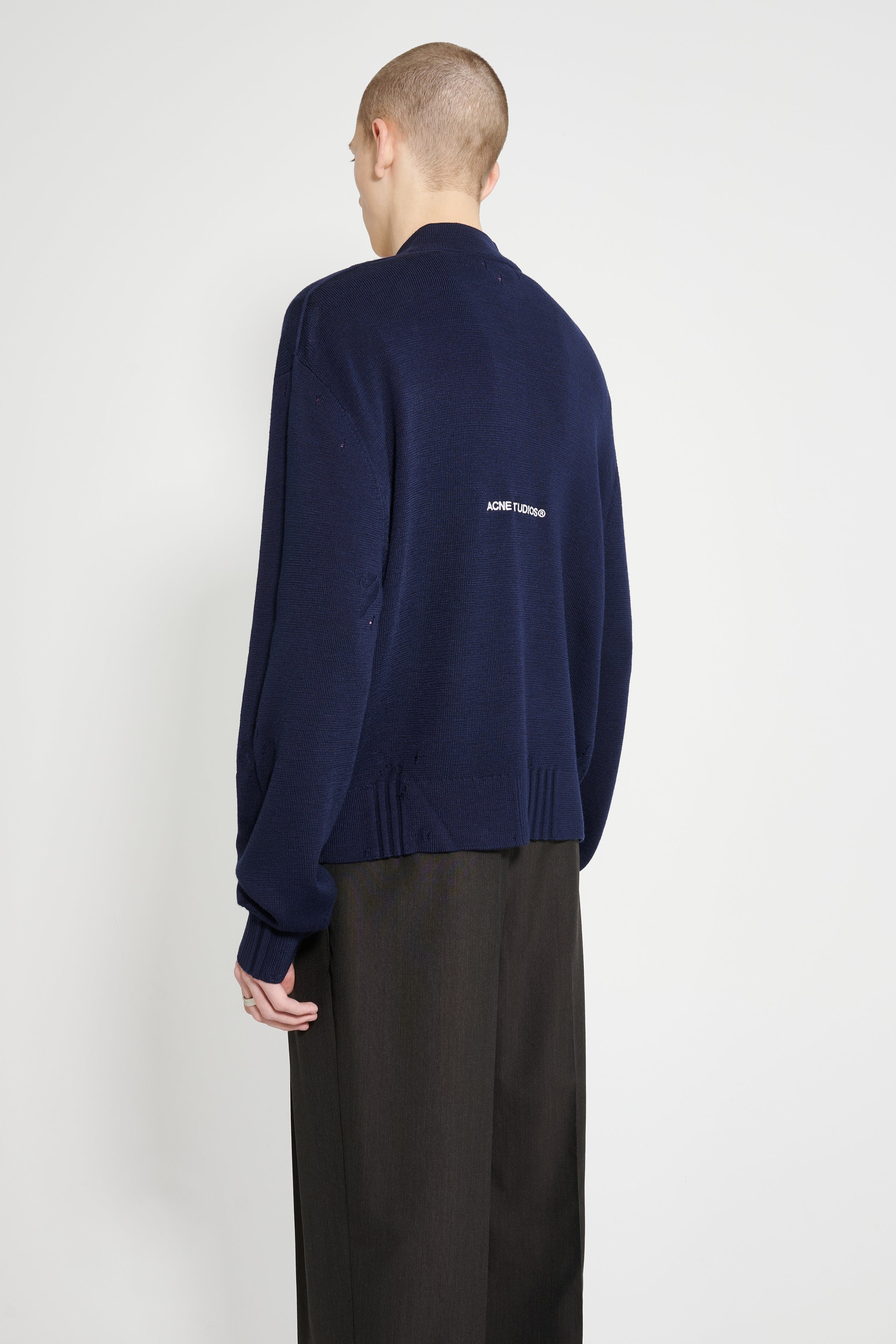 Acne Studios Zip Cardigan Navy