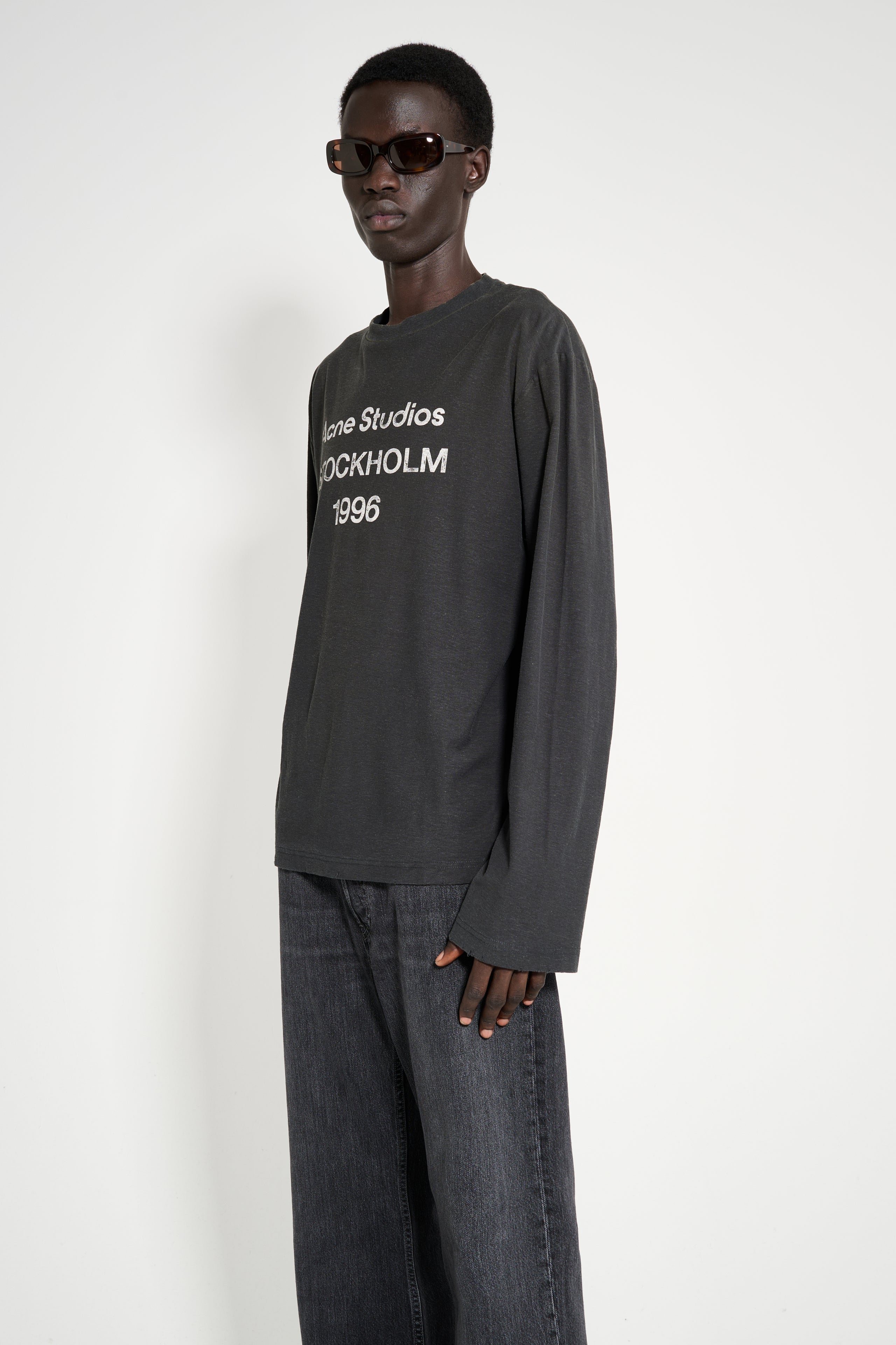 Acne Studios 1996 Long Sleeve T-shirt Faded Black