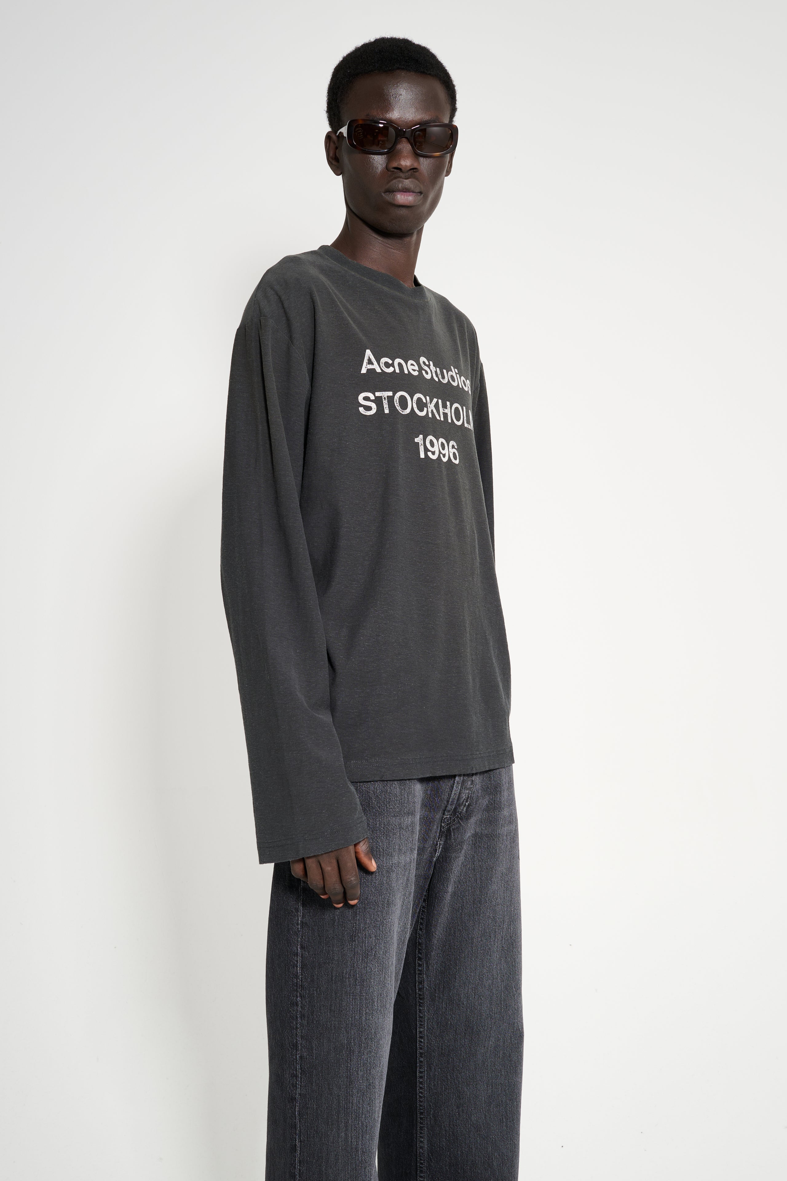 Acne Studios 1996 Long Sleeve T-shirt Faded Black